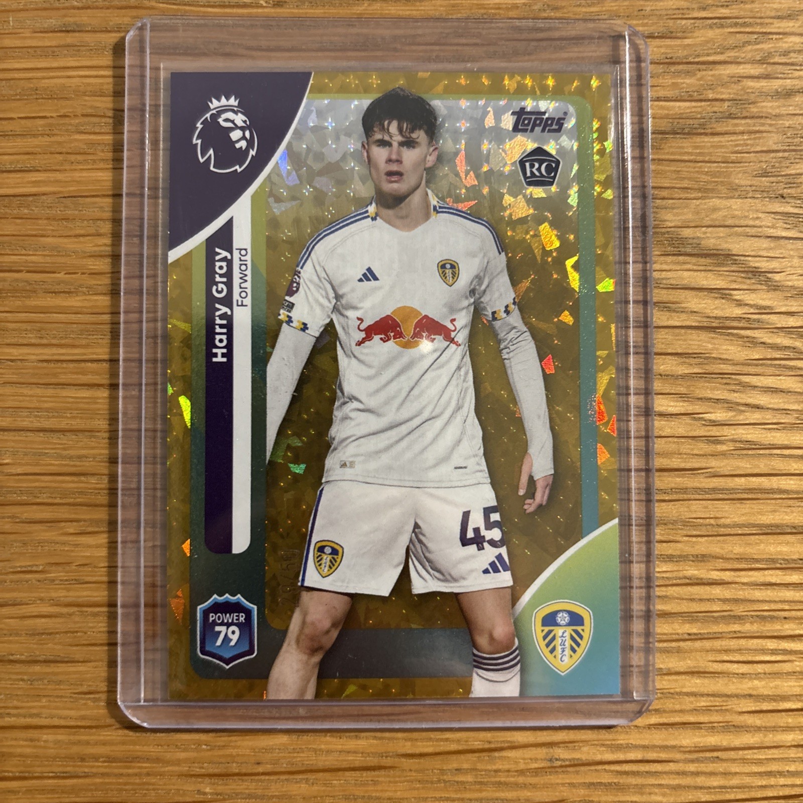 Topps premier league 2026 Harry Gray Rookie Gold Sparkle 29/50 Leeds for sale on Ebay