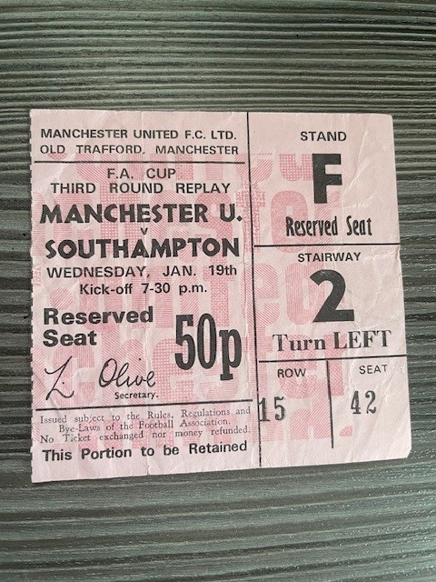 MANCHESTER UNITED v SOUTHAMPTON FAC 71/2 for sale on Ebay