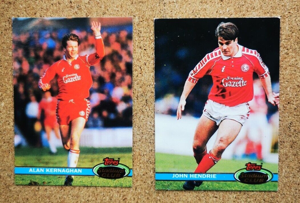 Topps Stadium 1992 Football Player Team Cards Set - MIDDLESBROUGH x 2 for sale on Ebay