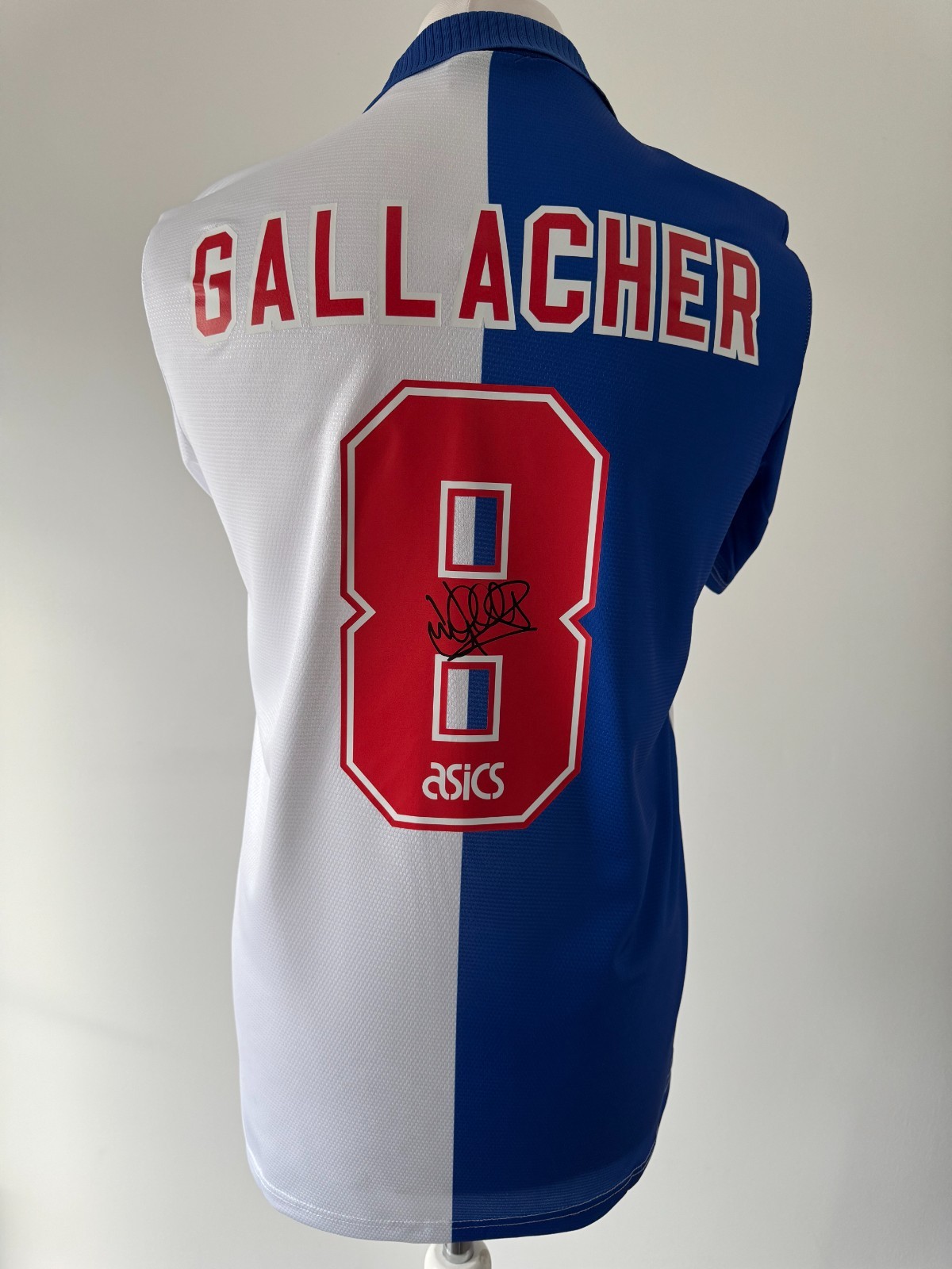 Signed KEVIN GALLACHER Retro Shirt - Blackburn Rovers Champions - PROOF/COA - for sale on Ebay
