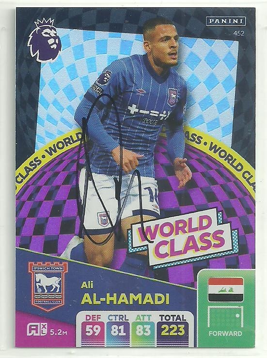 Ali Al-Hamadi - IPSWICH TOWN - Signed Panini 2025 Card for sale on Ebay