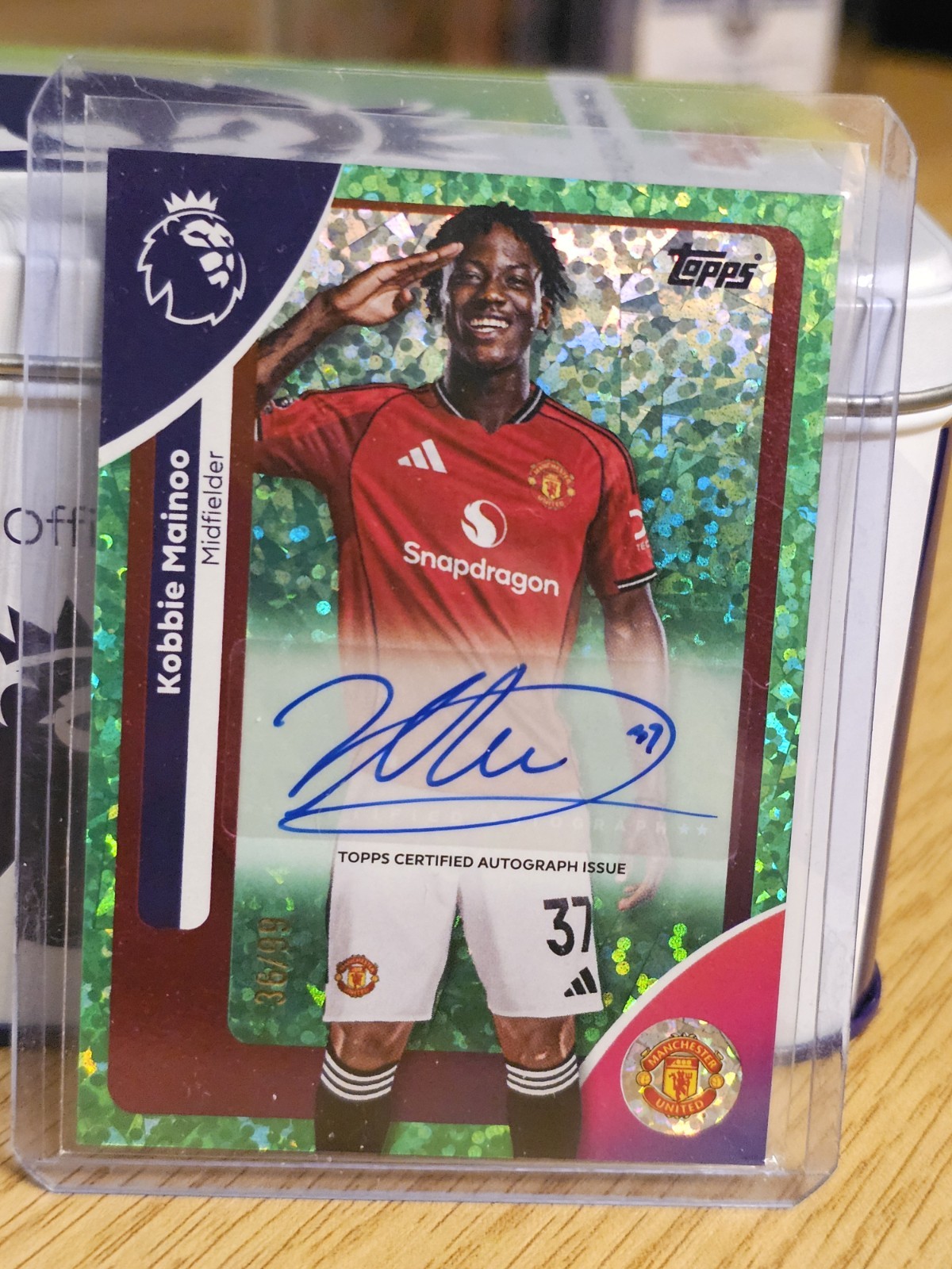 Kobbie Mainoo Auto Premier League 2026 Manchester United Topps Premier League for sale on Ebay