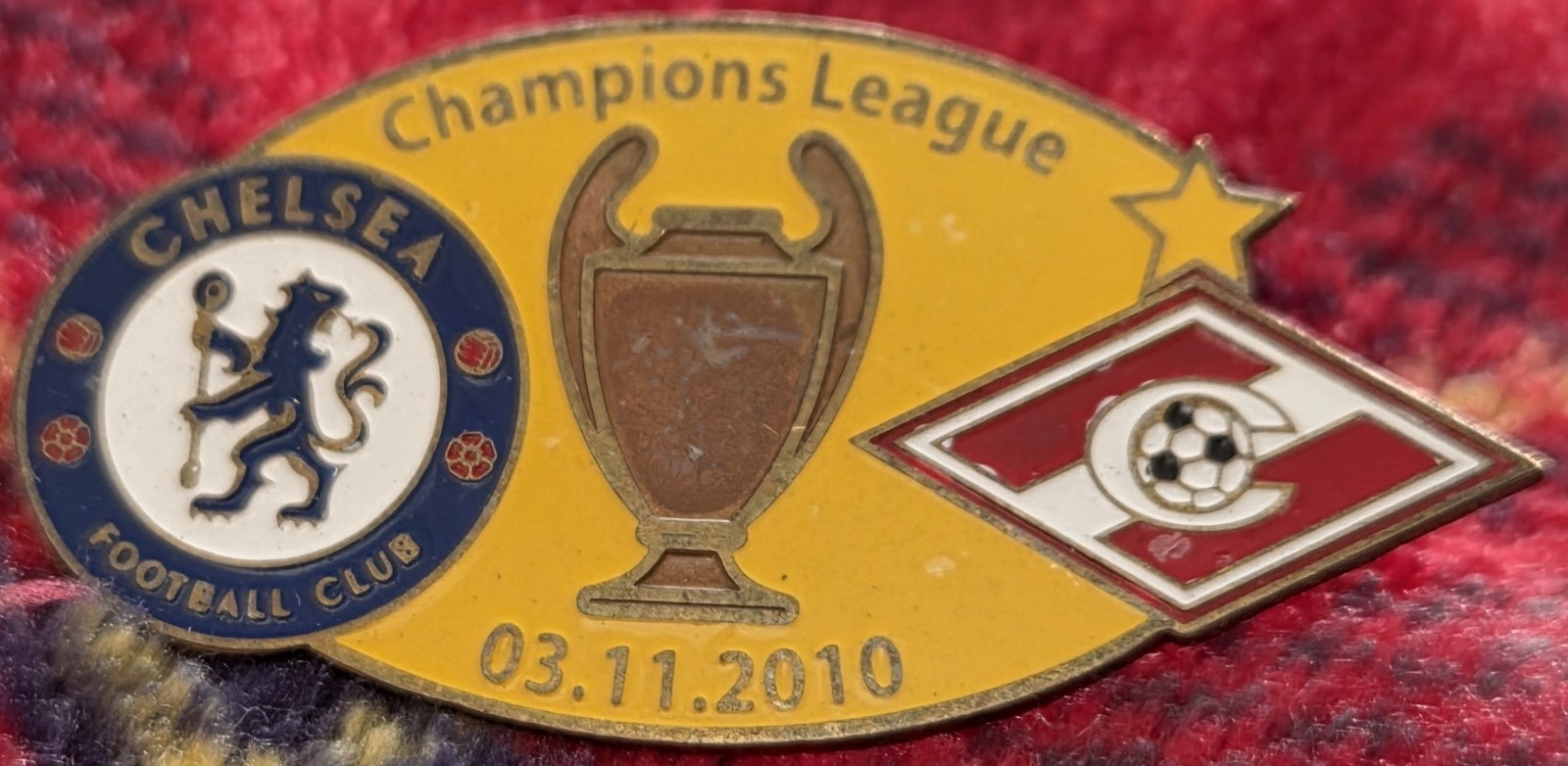 Chelsea FC Badge - CHELSEA v SPARTAK MOSCOW - CHAMPIONS LEAGUE BADGE 2010/11 for sale on Ebay