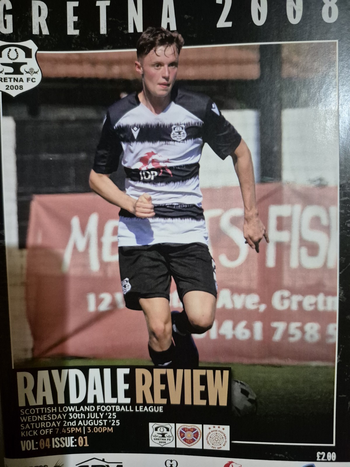 25/26  Gretna 2008  v  Hearts B/ linlithgow Rose for sale on Ebay