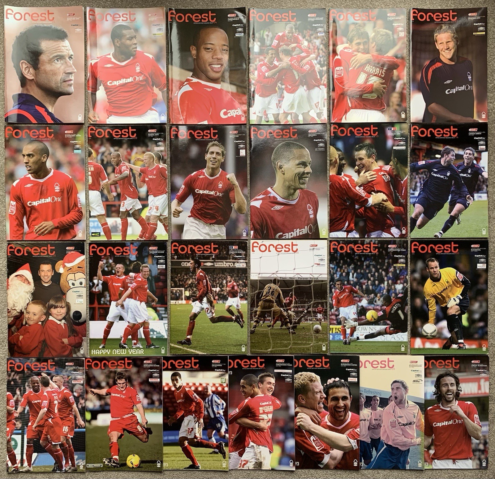 NOTTINGHAM FOREST FC 2006 2007 HOME FOOTBALL PROGRAMME COLLECTION NFFC JOB LOT for sale on Ebay