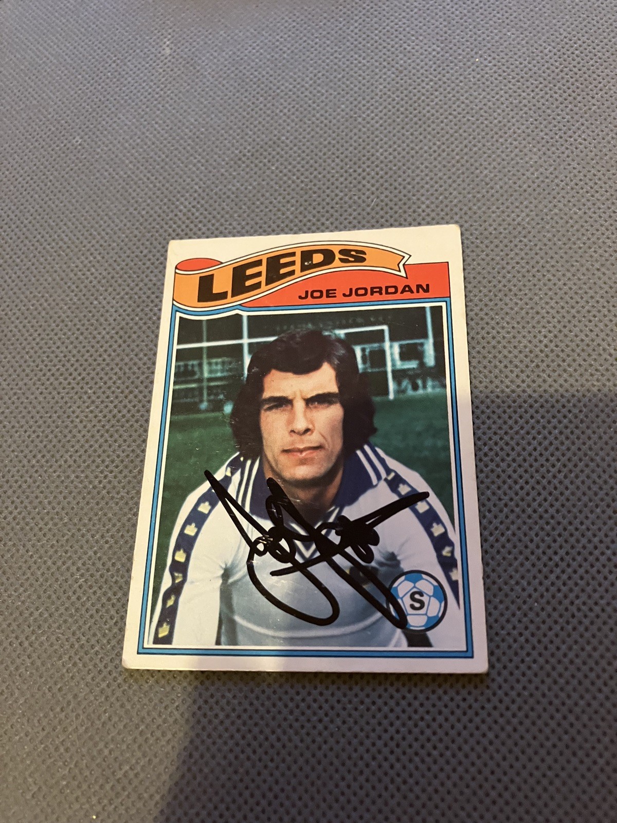 Hand signed Topps gum football card 1978Joe Jordan - Leeds United. Card No. 245 for sale on Ebay