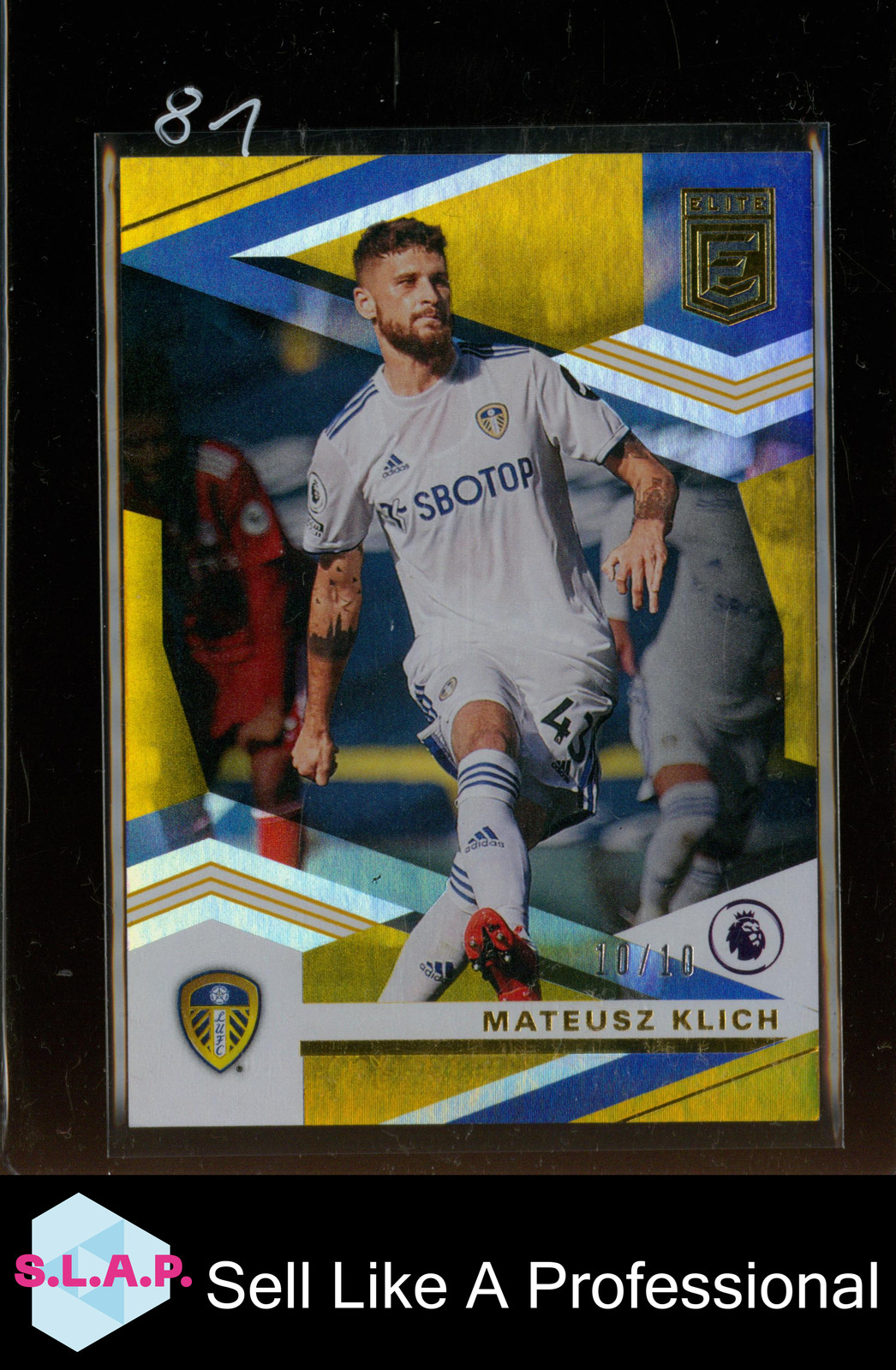 MATEUSZ KLICH PANINI 5/5 NO.14 2021 ELITE PREMIERE LEAGUE LEEDS UNITED ENGLISH for sale on Ebay