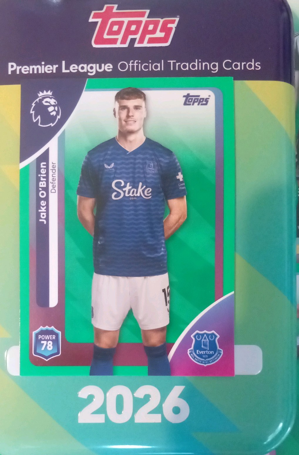 Topps Premier League 2025 2026 Jake O’Brien Everton Green Parallel RARE! for sale on Ebay