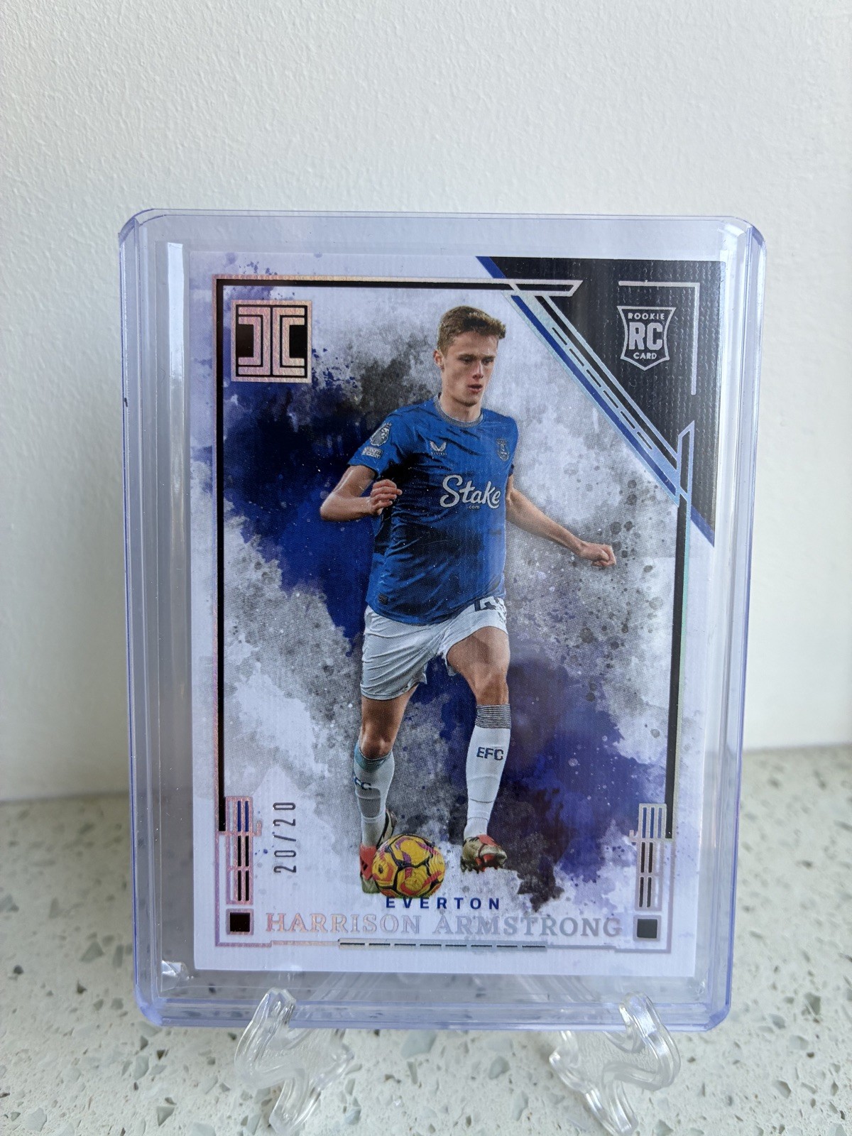 2024-25 Panini Impeccable Harrison Armstrong Rookie RC 20/20 Everton EndPrintrun for sale on Ebay