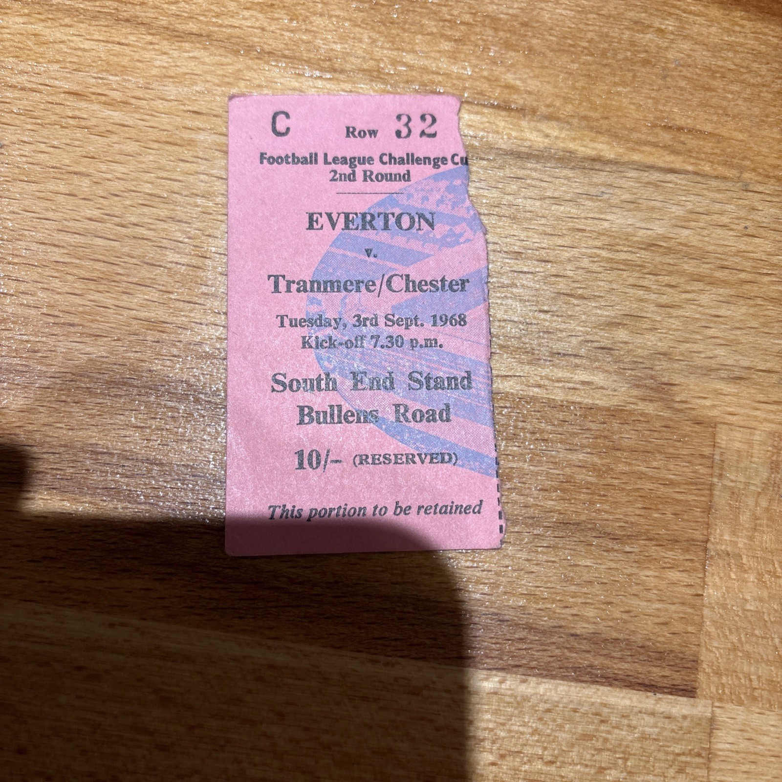 Ticket Everton Tranmere Rovers 1968 League Cup for sale on Ebay