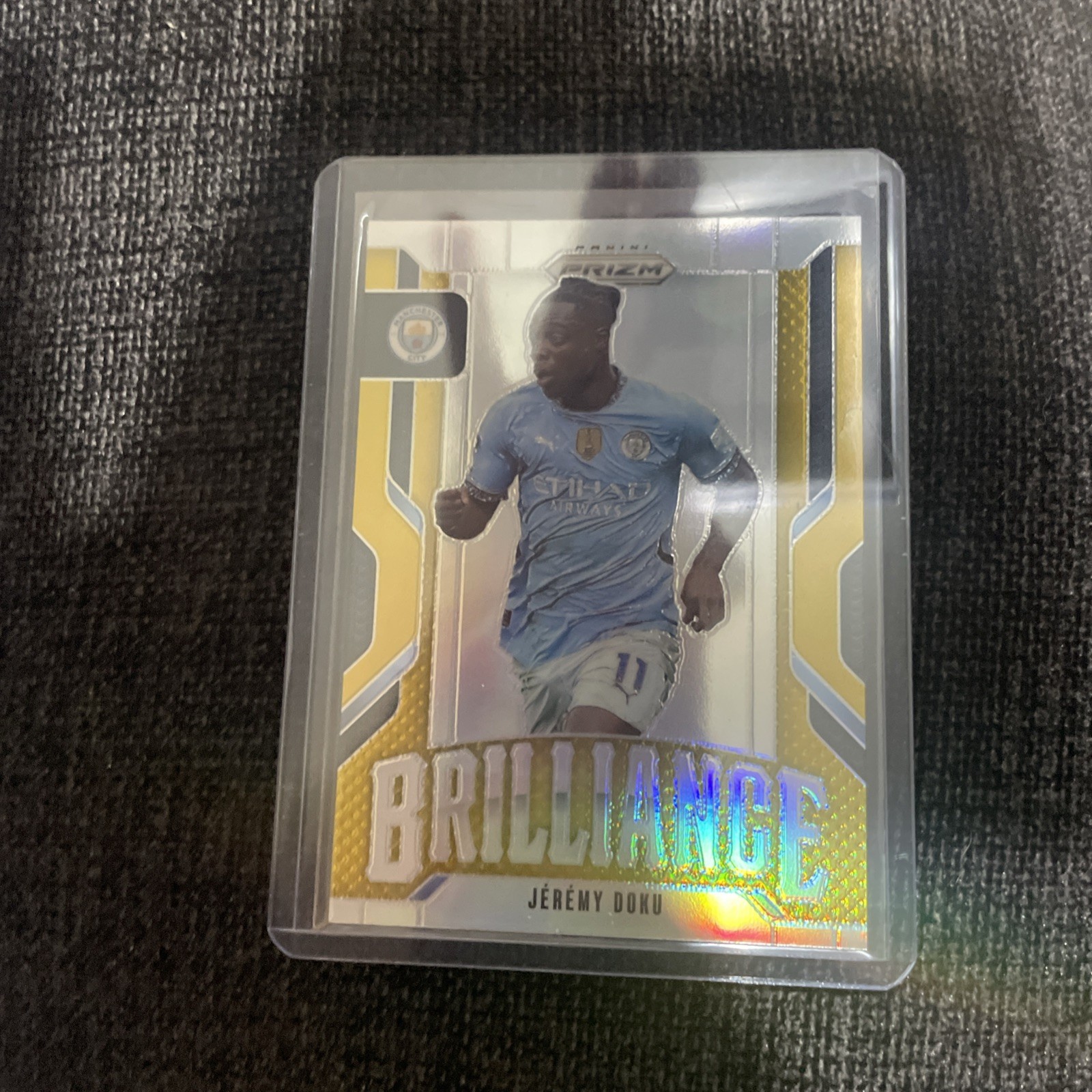 Panini Prizm 2024-25 Jeremy Doku Brilliance /10 Gold Manchester City for sale on Ebay