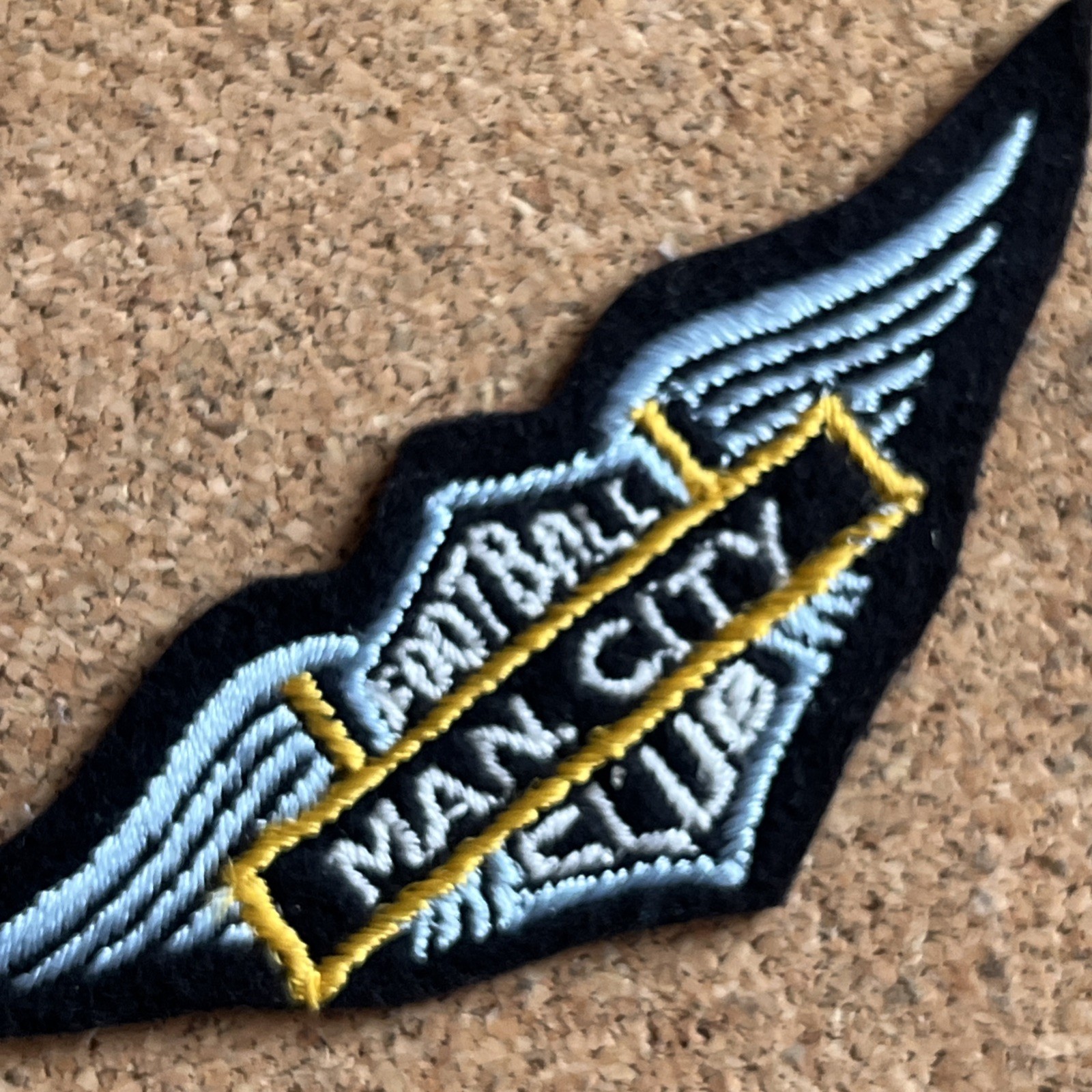 Manchester City FC  Wings Sew on Patch Vintage 1980’s for sale on Ebay