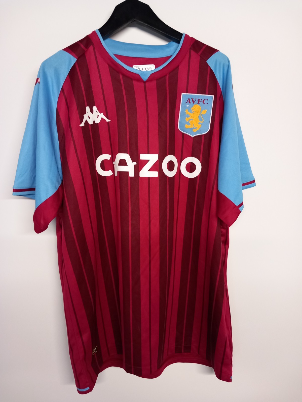 2021/22 Aston Villa Pro Home Shirt Replica XXL Kappa Cazoo for sale on Ebay