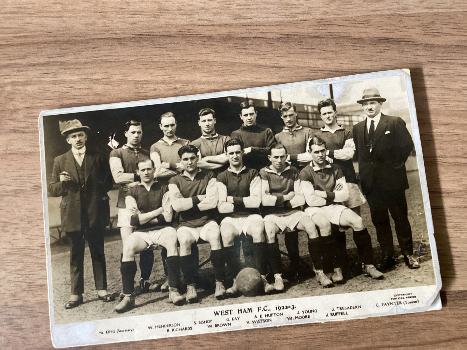 WEST HAM UNITED ORIGINAL POSTCARD 1923 WEMBLEY WHITE HORSE CUP FINAL TEAM  for sale on Ebay