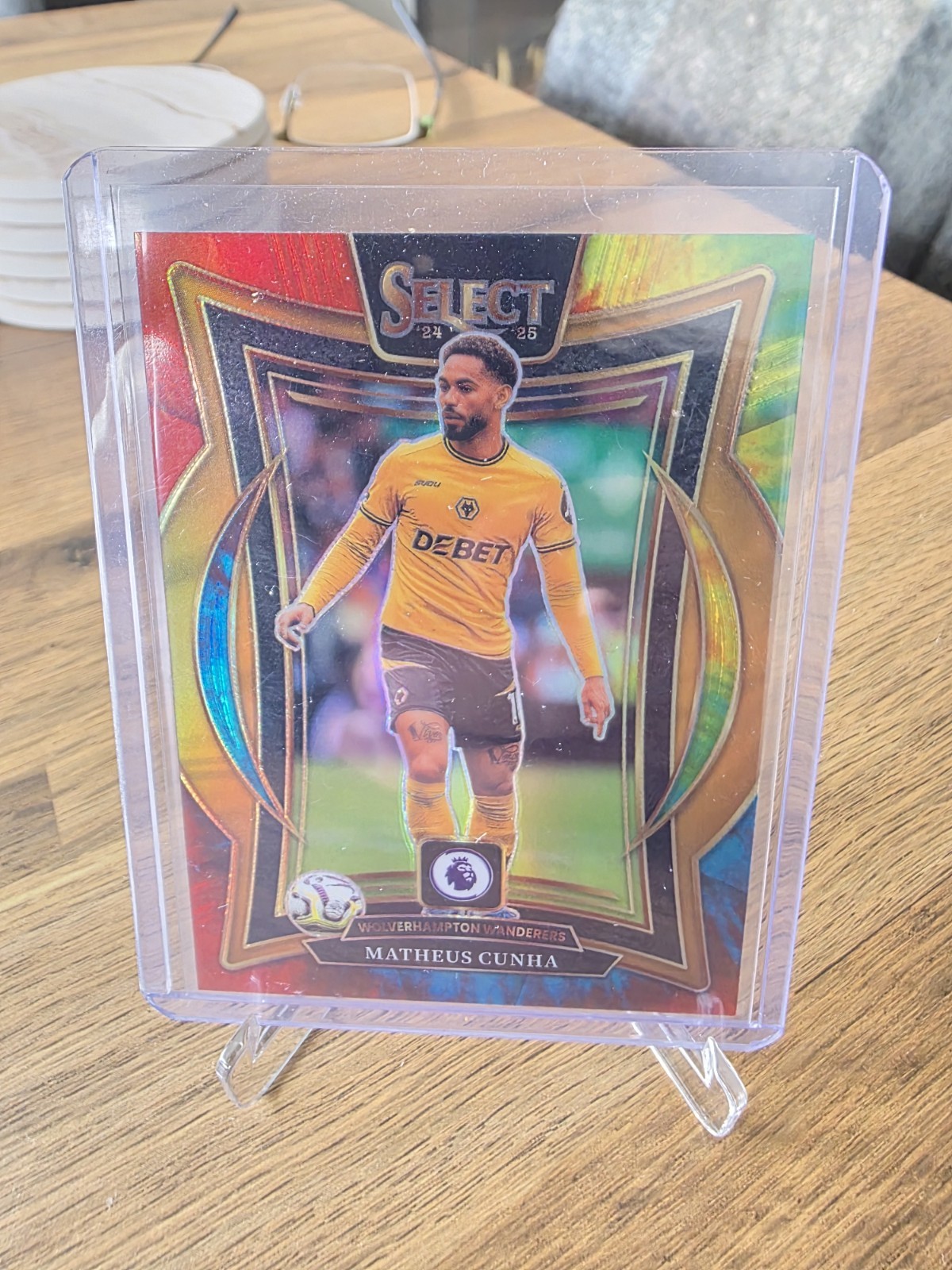 2024-25 Panini Select Premier League Matheus Cunha tie-dye card 20/25 Wolves for sale on Ebay