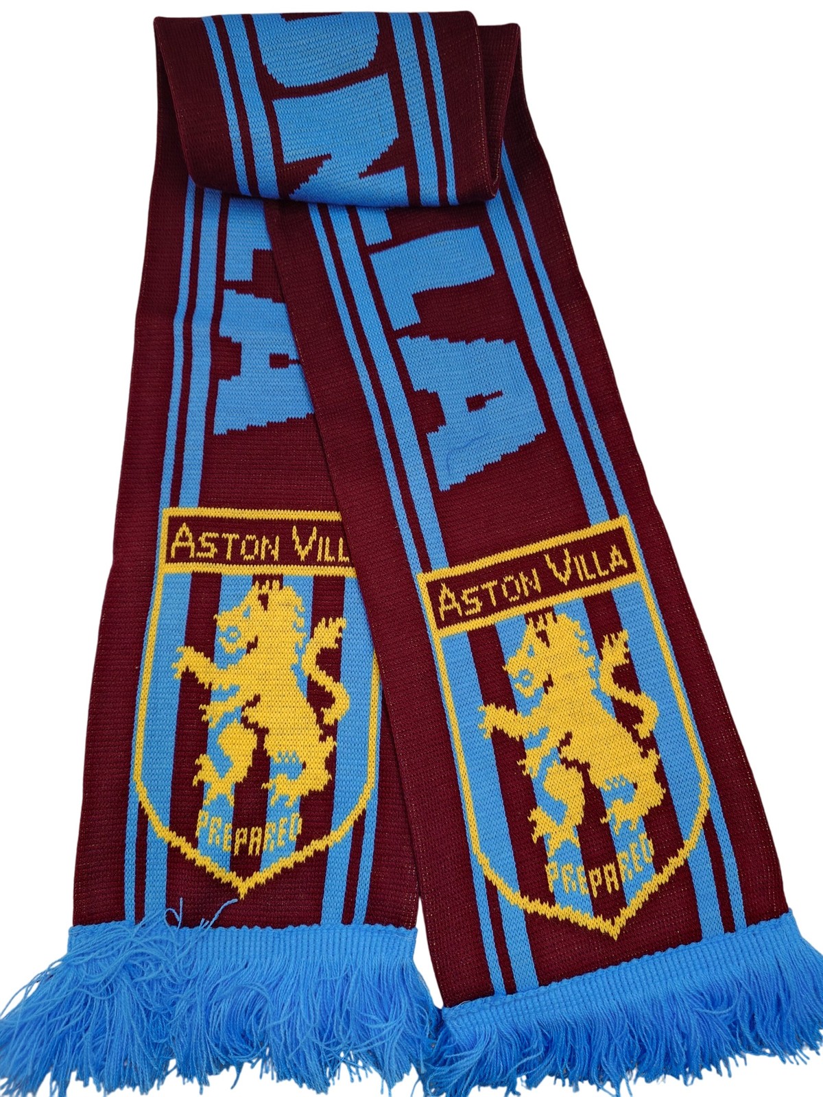 Aston Villa Football Scarf Team Crest Maroon Blue Football Accessory for sale on Ebay