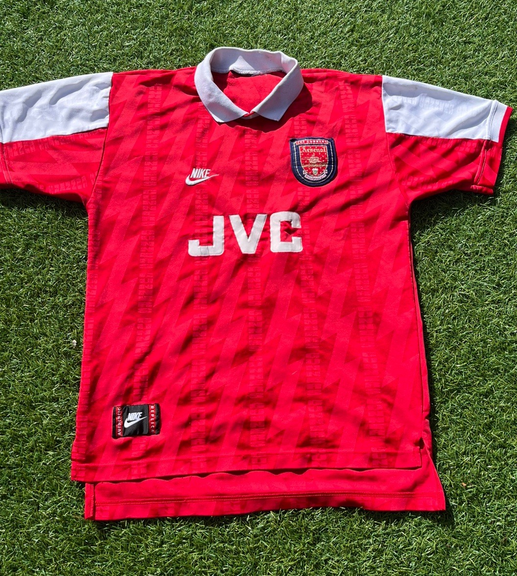 Arsenal 1995/1996 Nike JVC Home kit Medium for sale on Ebay