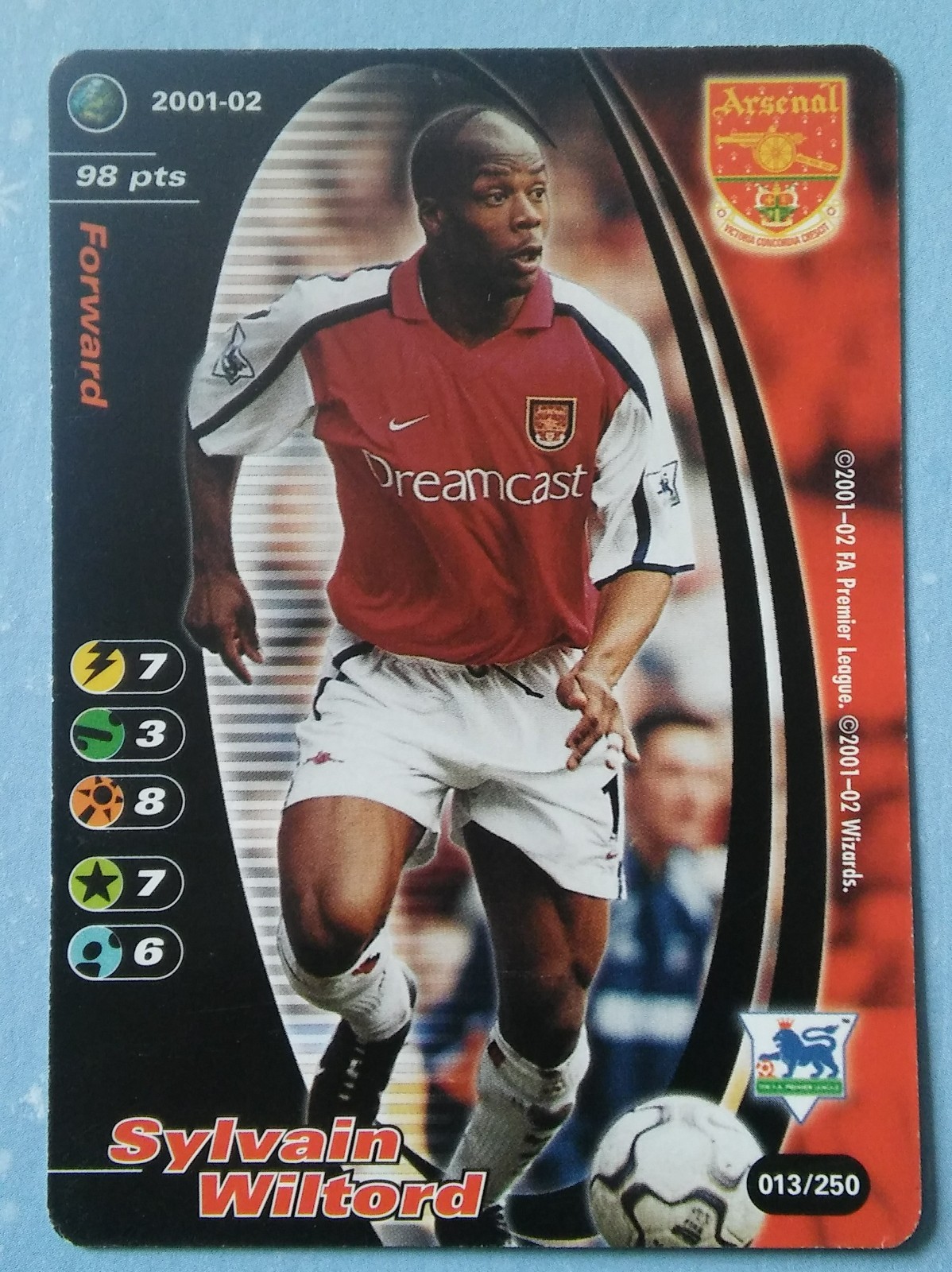 Wizards 2001-02 card Sylvain Wiltord  of Arsenal for sale on Ebay