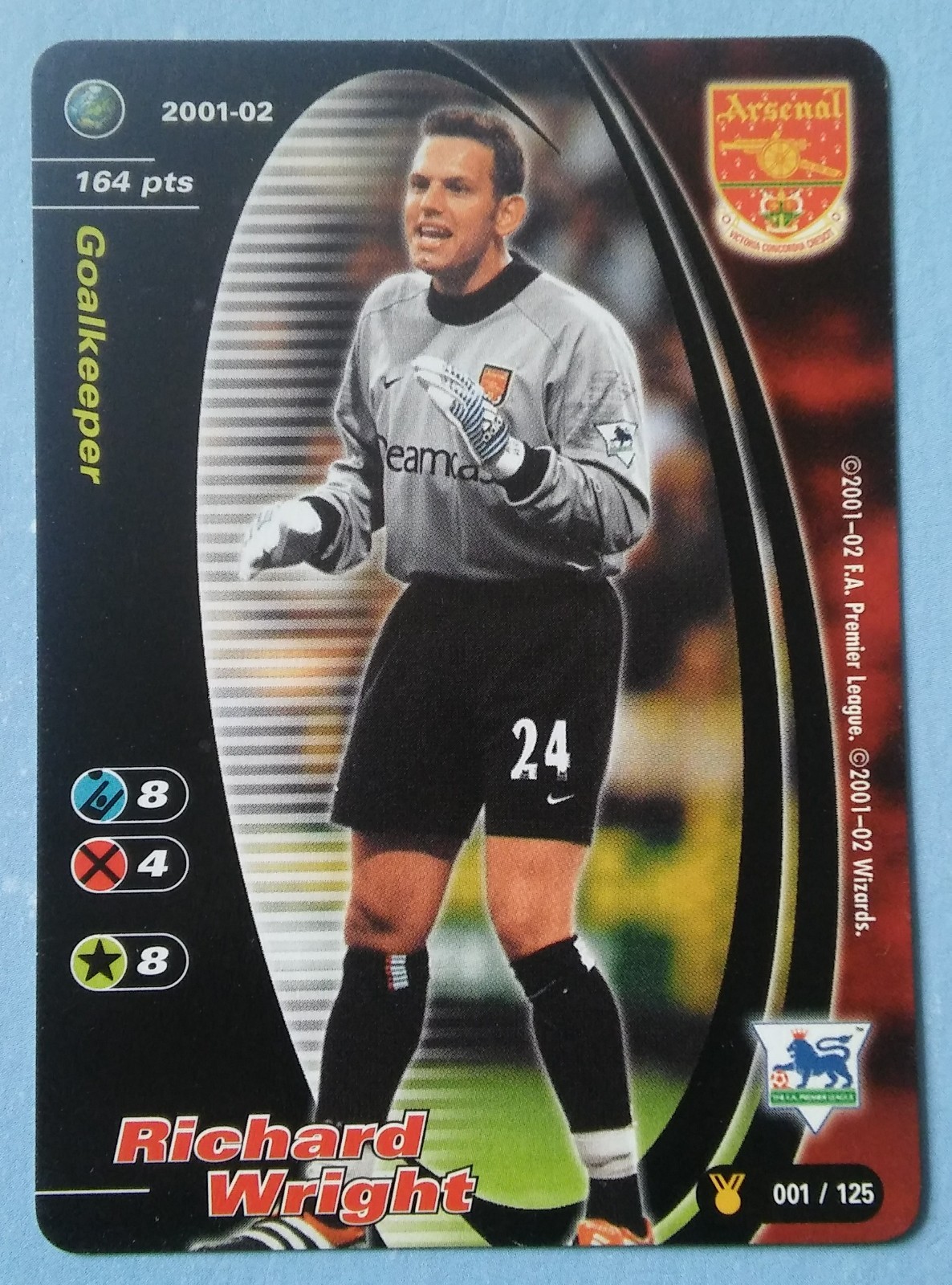 Wizards 2001-02 card Richard Wright  of Arsenal for sale on Ebay