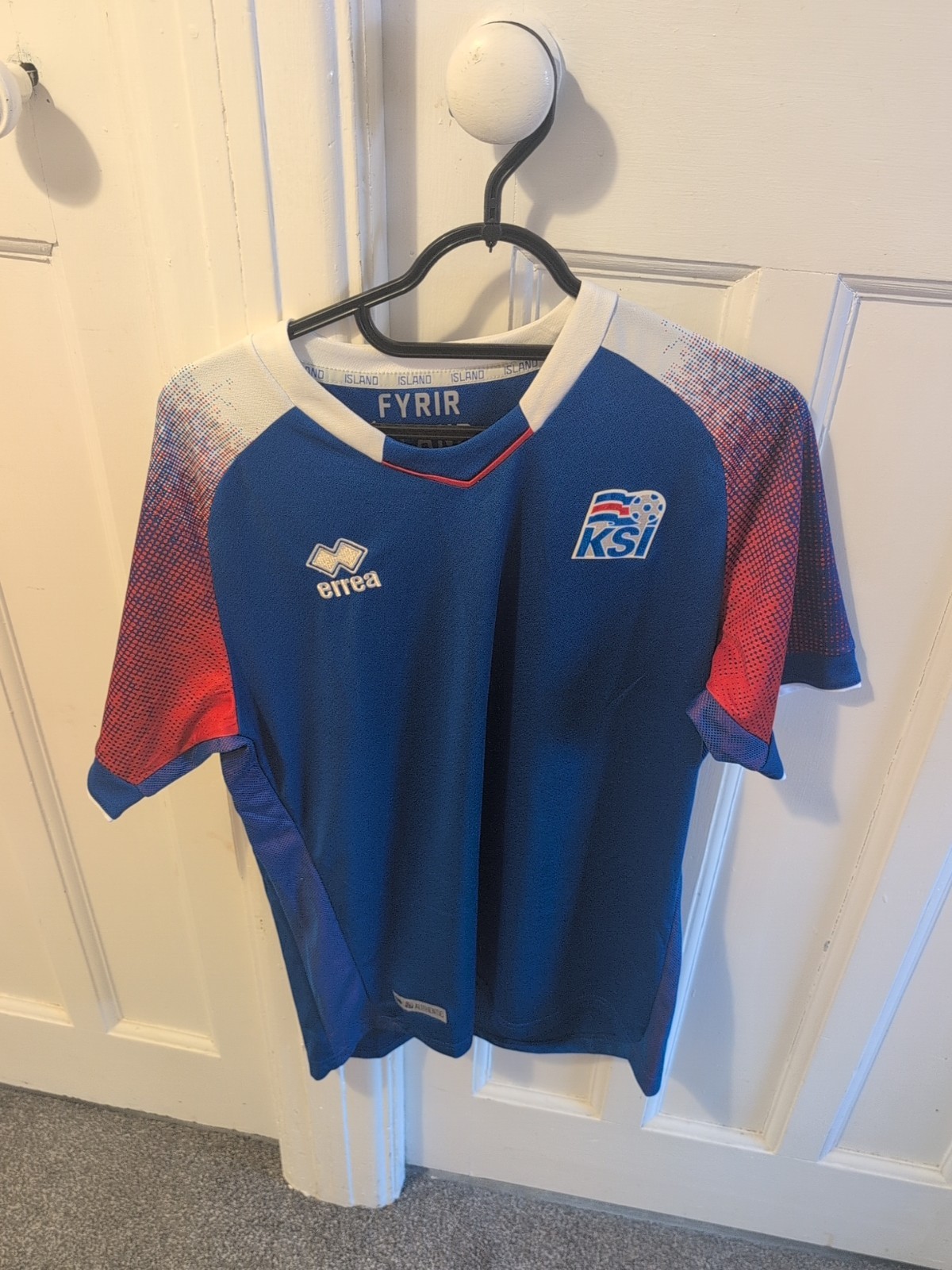 Iceland 2018 - 2020 Home National Football Shirt Size L for sale on Ebay