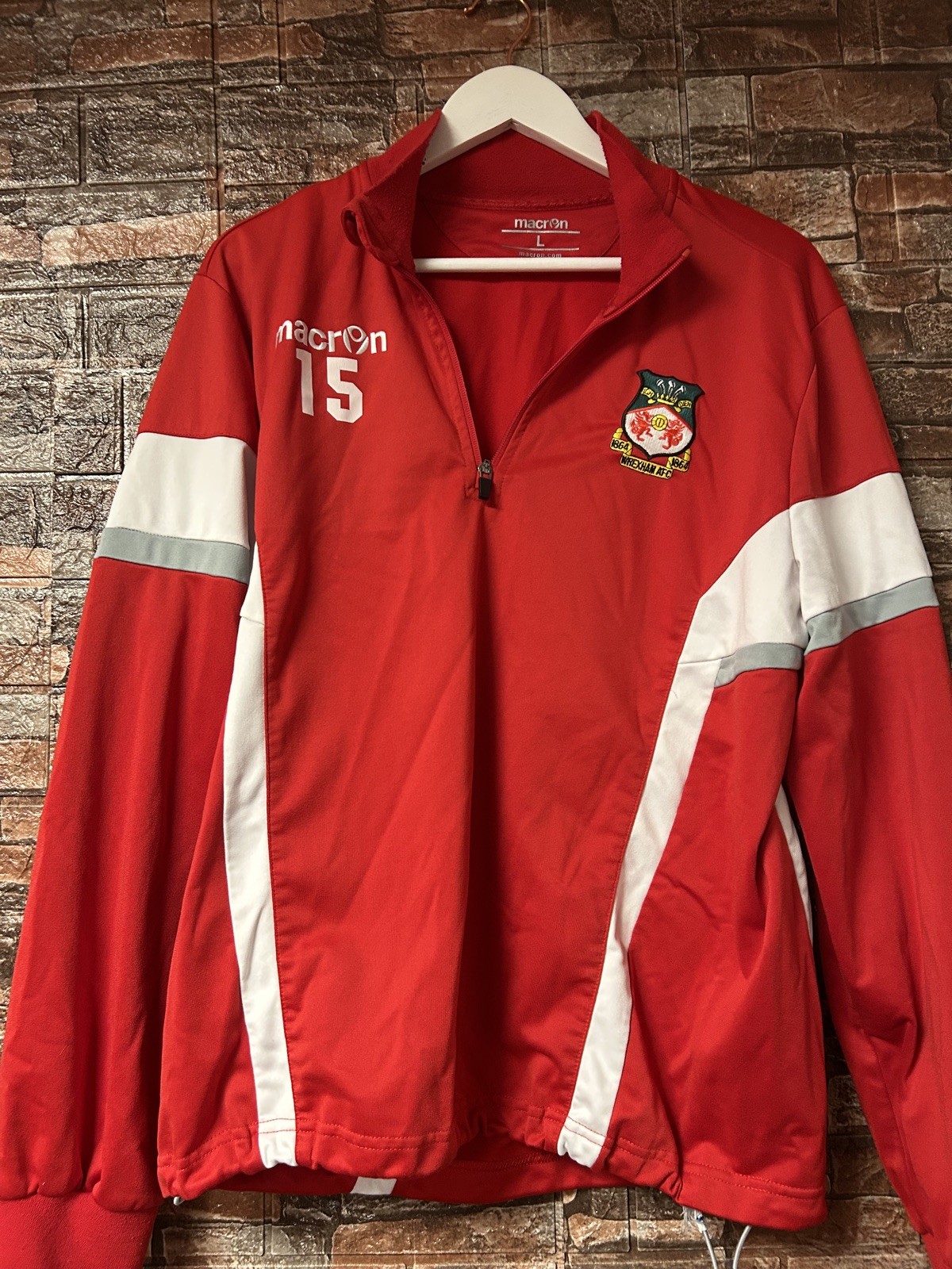 Wrexham Very Rare Player Issue Macron Training Jacket Size Large  for sale on Ebay