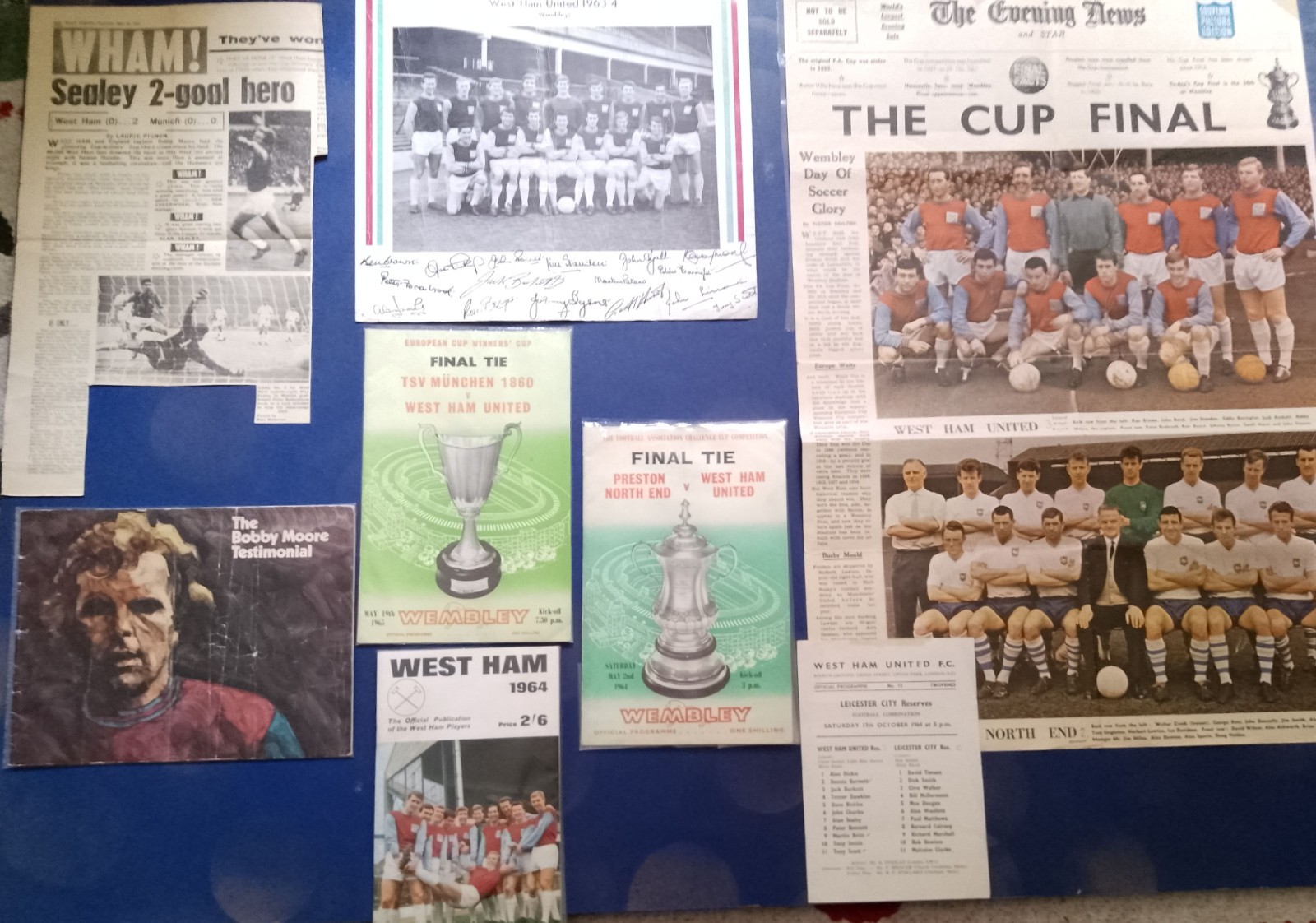 West Ham 1960s memorabilia for sale on Ebay