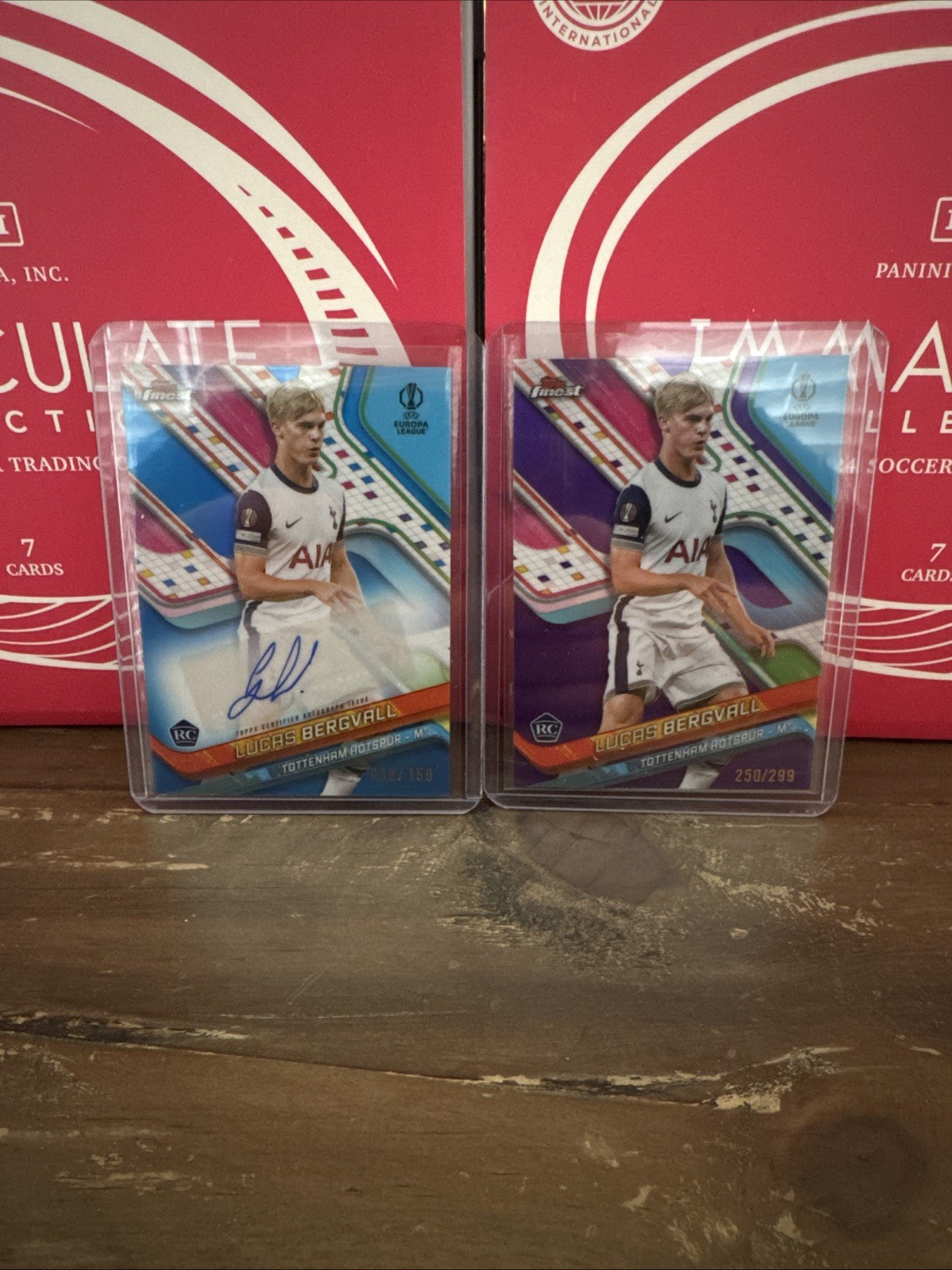 Topps Finest 24/25 Tottenham Hotspur Lucas Bergvall Auto 38/150 And 250/299 RC for sale on Ebay