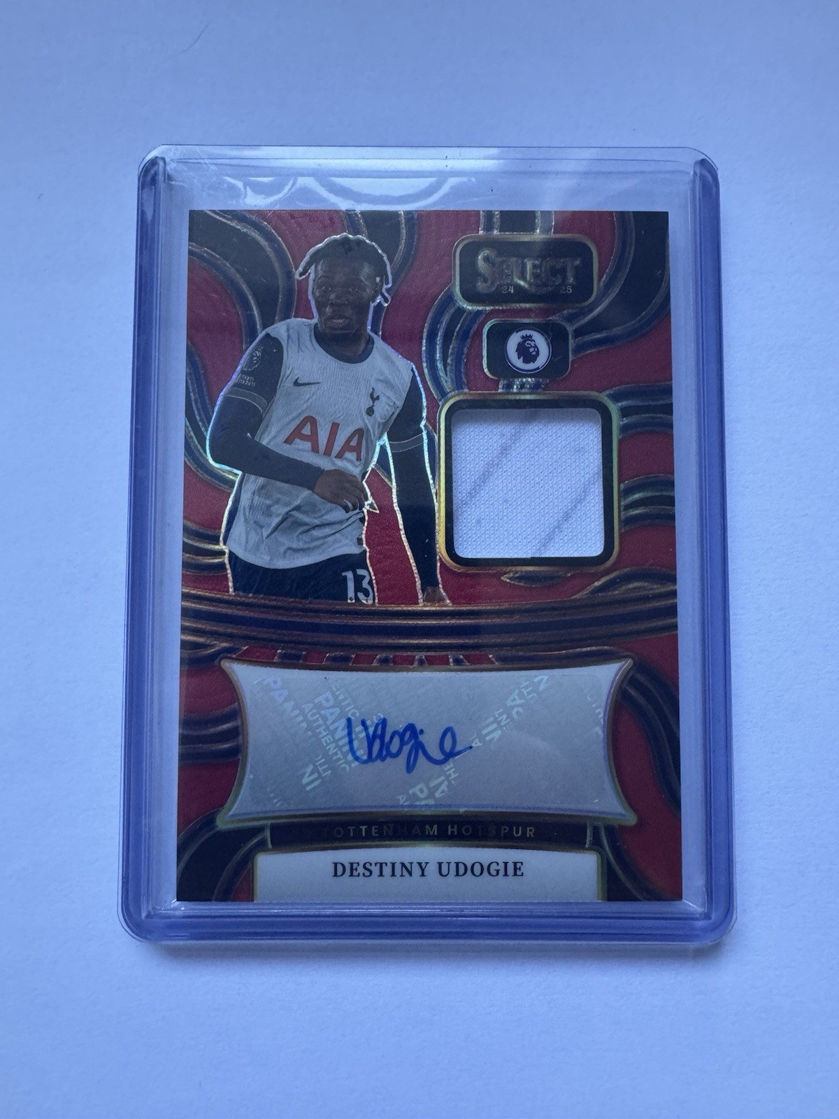2024-25 Panini Select Destiny Udogie Auto Patch Tottenham Hotspur SSP for sale on Ebay