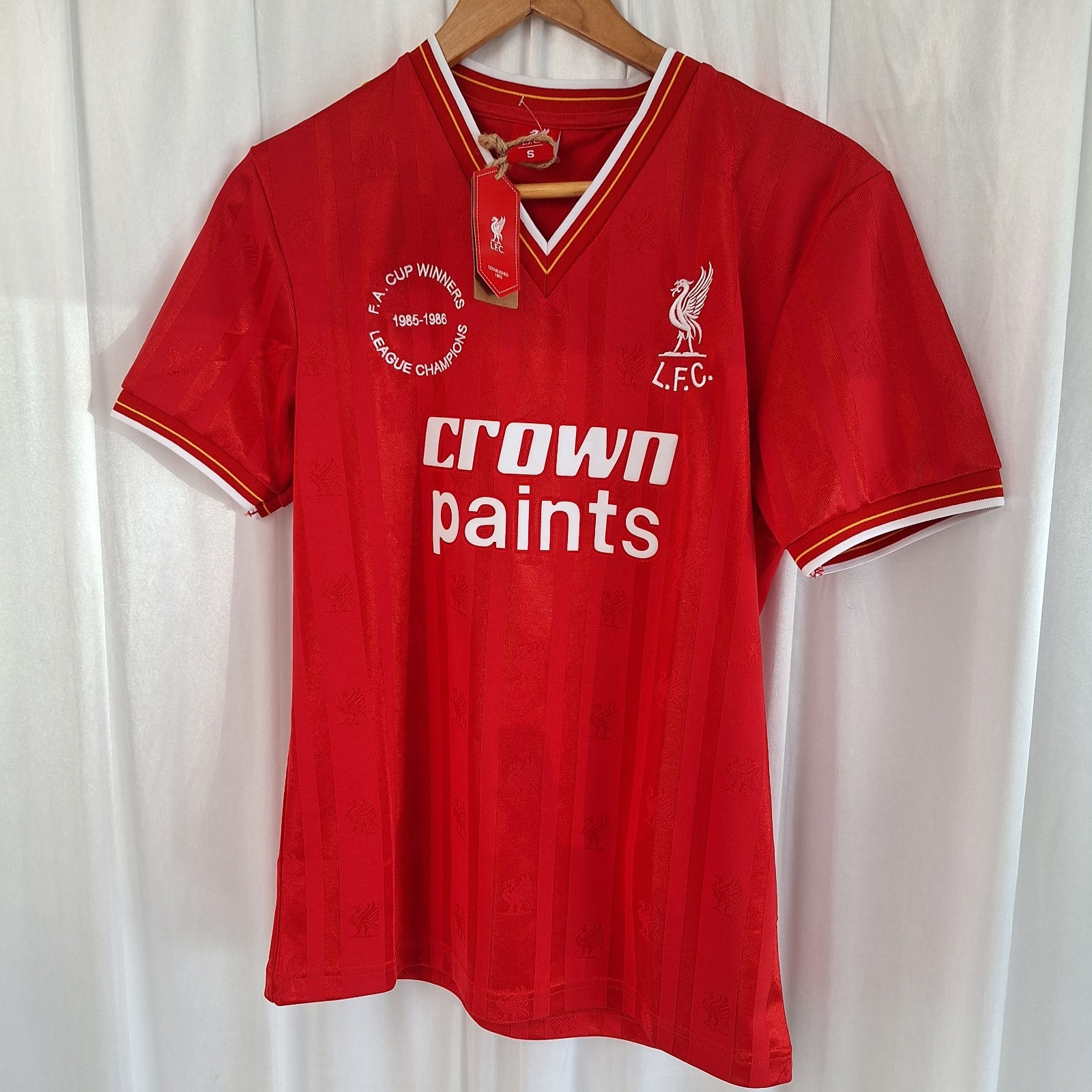 Liverpool FC Retro/Replica 1986 Home Short Sleeve Shirt - Small -New with Tags for sale on Ebay