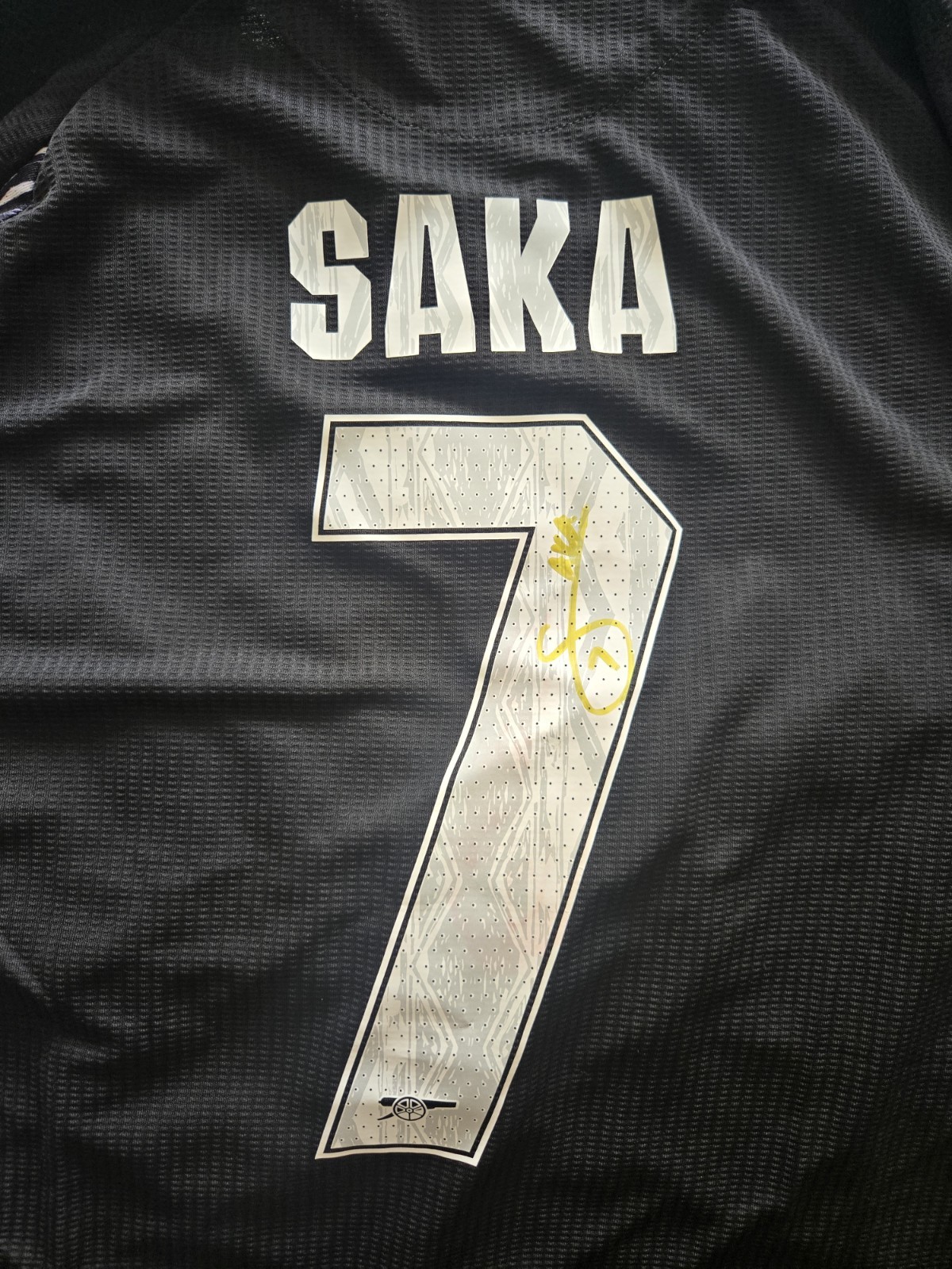 Genuine Hand Signed Arsenal 24/25 Away Shirt - Bukayo Saka for sale on Ebay