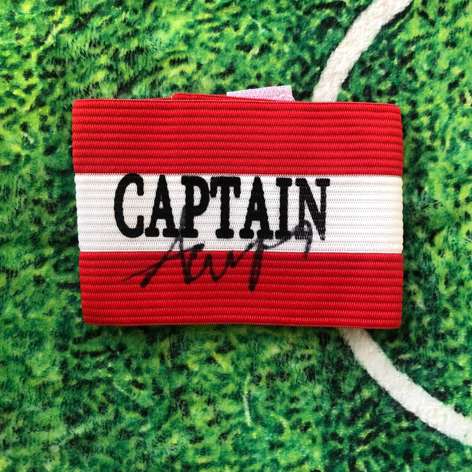 Arsène Wenger Of France & Arsenal Signed Captains Armband wCOA for sale on Ebay