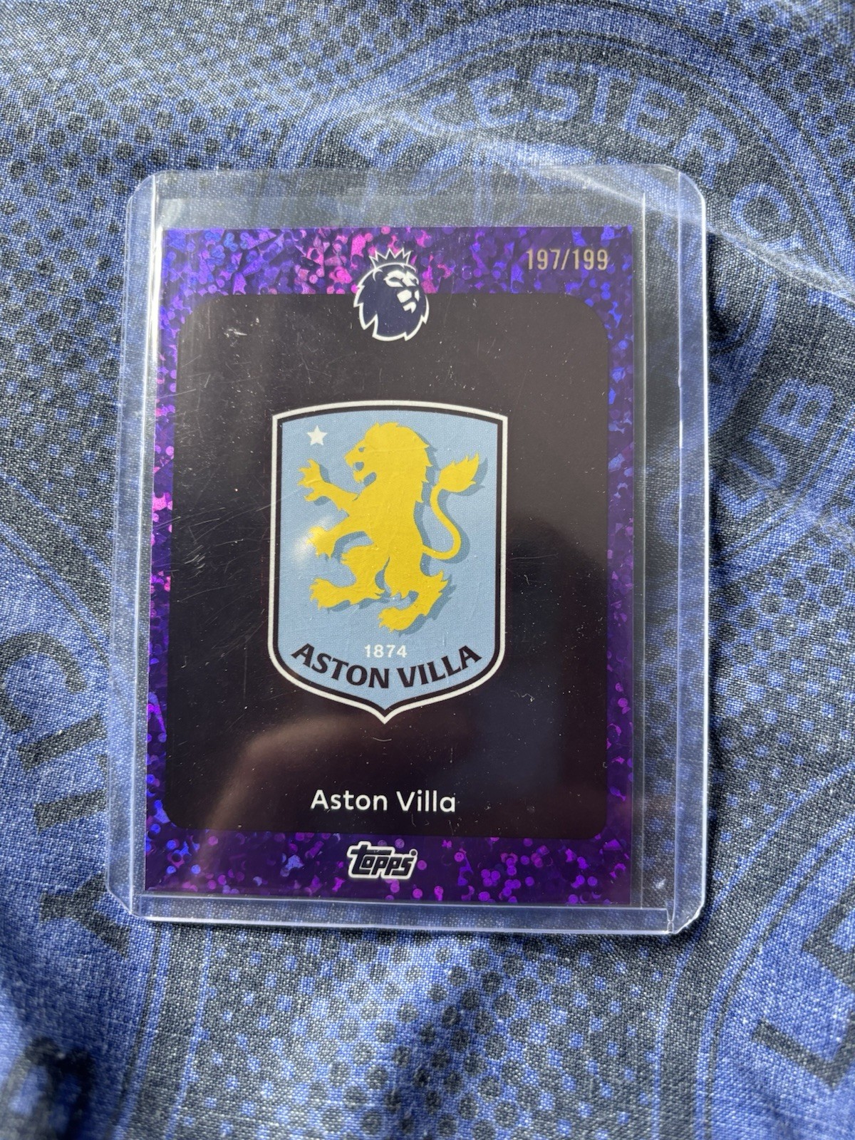 ULTRA RARE Aston Villa Badge NUMBERED  /199 Topps Premier League 2025/26 for sale on Ebay