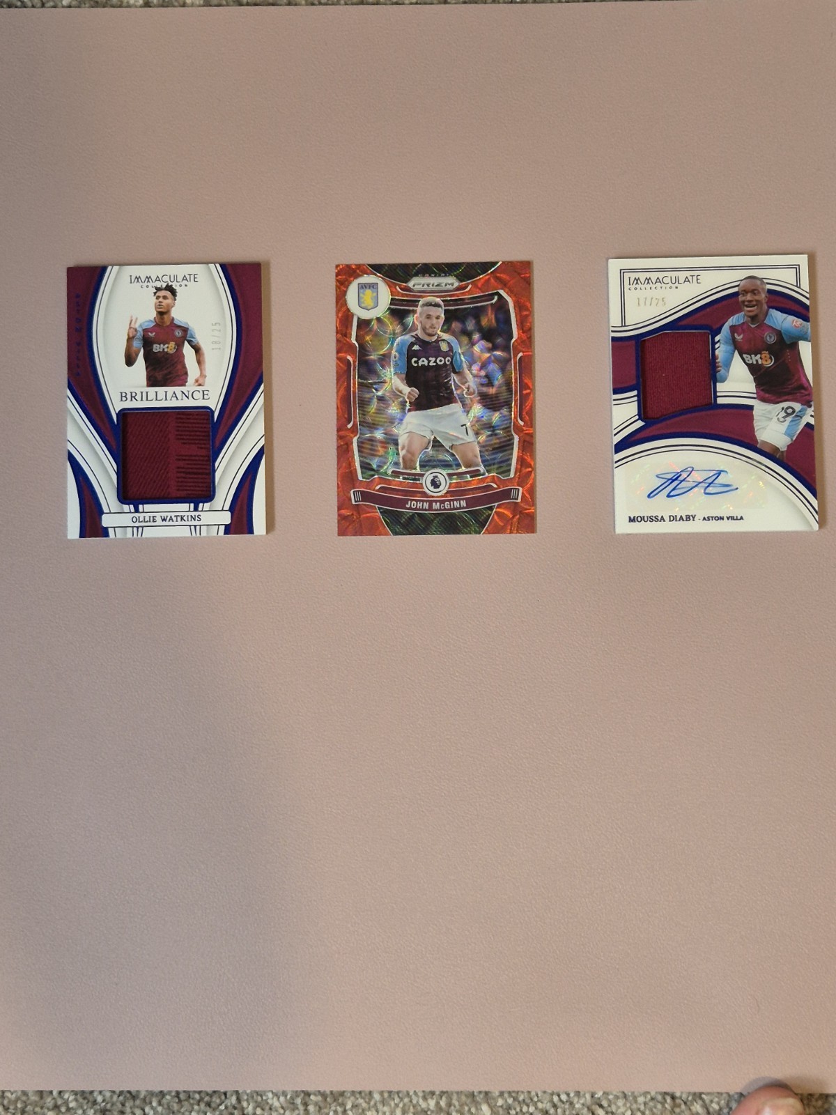 Immaculate Collection 2023-24 Aston Villa Patch Auto Bundle Watkins, Diaby &more for sale on Ebay