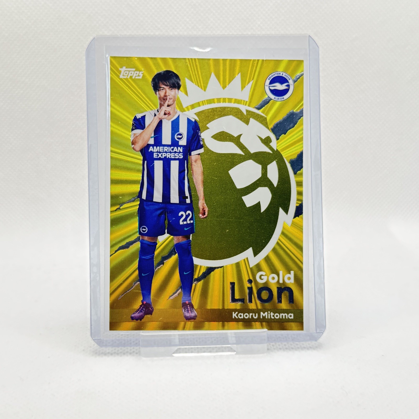 2026 Topps Premier League Karou Mitoma Gold Lion Rare Insert Card GL5 - Brighton for sale on Ebay