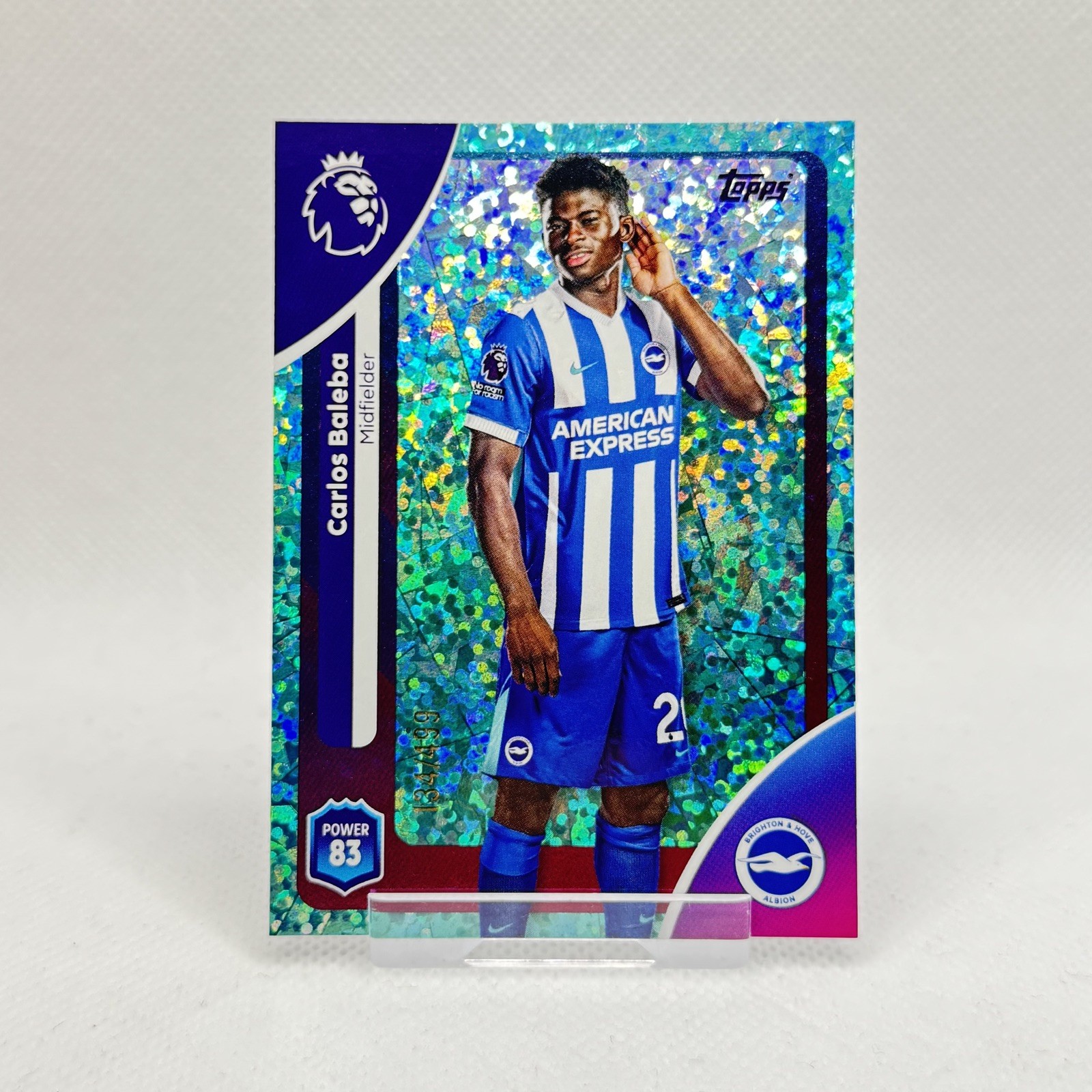 2026 Topps Premier League Carlos Baleba Aqua Sparkle Parallel /499 - Brighton for sale on Ebay