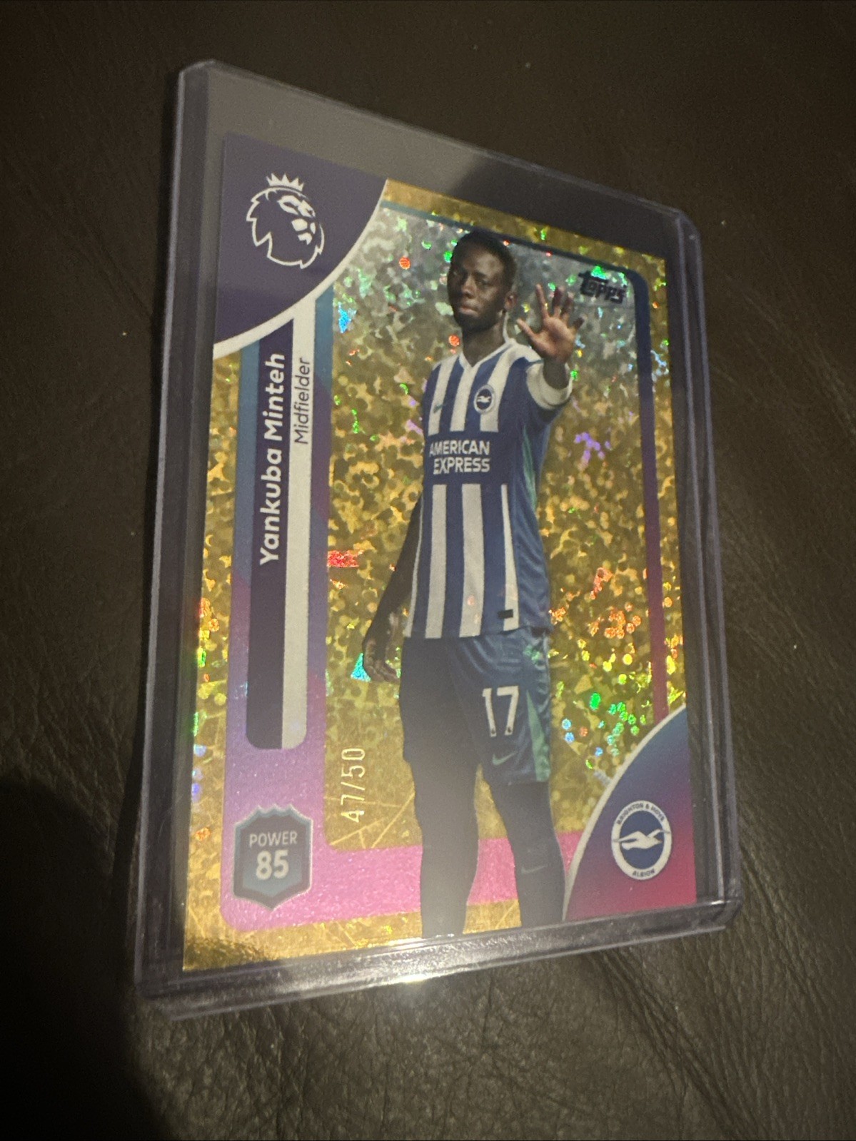 Topps Premier League 25/26 Yankuba Minteh Gold Parallel /50 Brighton FC for sale on Ebay
