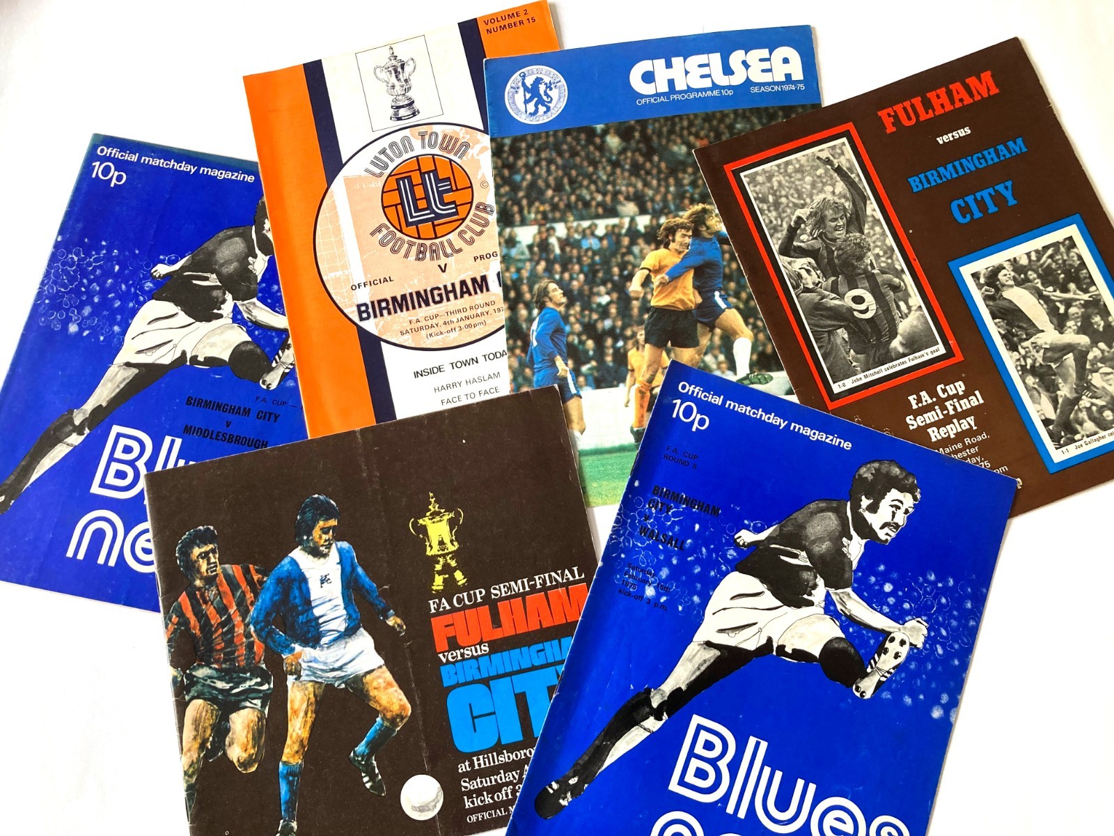 BIRMINGHAM CITY 1975 FA Cup run FULL SET of 6 programmes EXCELLENT_FREE POSTAGE for sale on Ebay