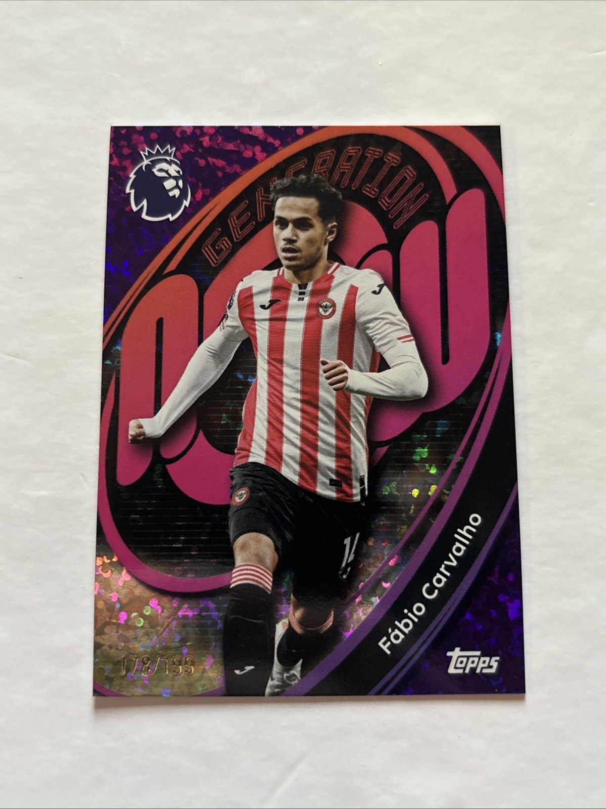 Topps Premier League 2026 Fabio Carvalho /199 Purple Generation Now Brentford for sale on Ebay