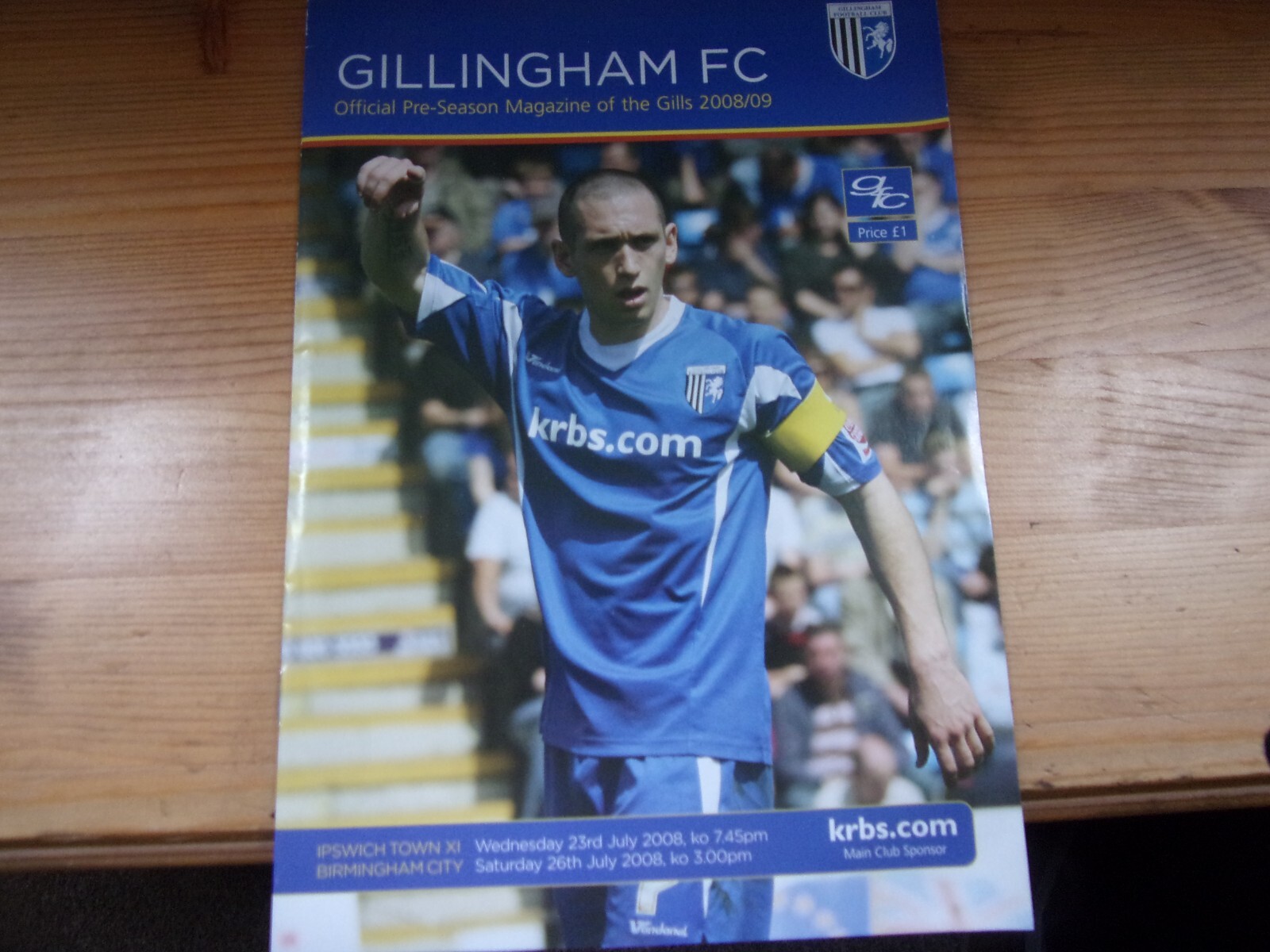 GILLINGHAM V IPSWICH / BIRMINGHAM PRE SESON FRIENDLIES JULY 2008 for sale on Ebay