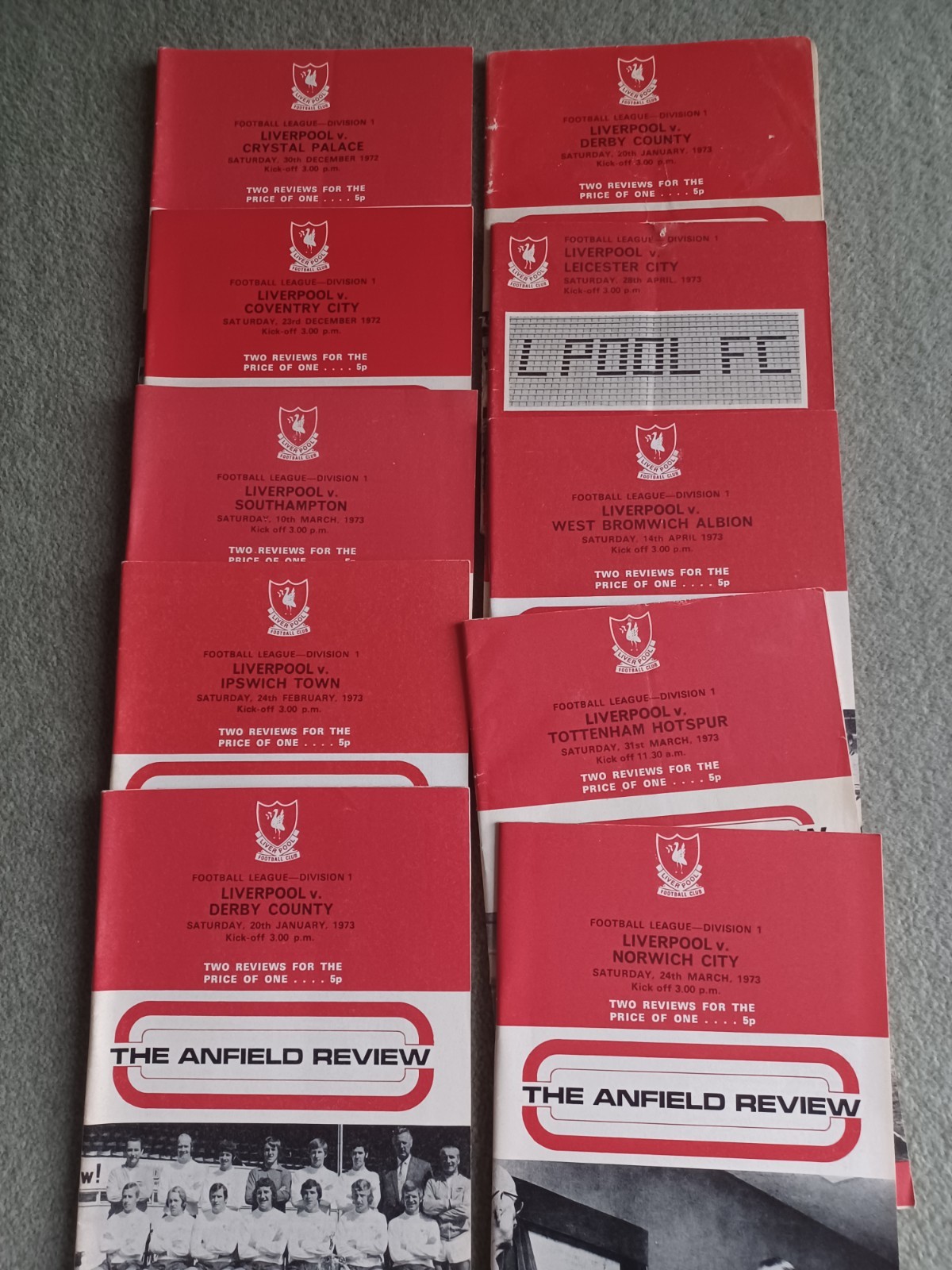 28 Liverpool Home Football Programmes 1972/79 for sale on Ebay