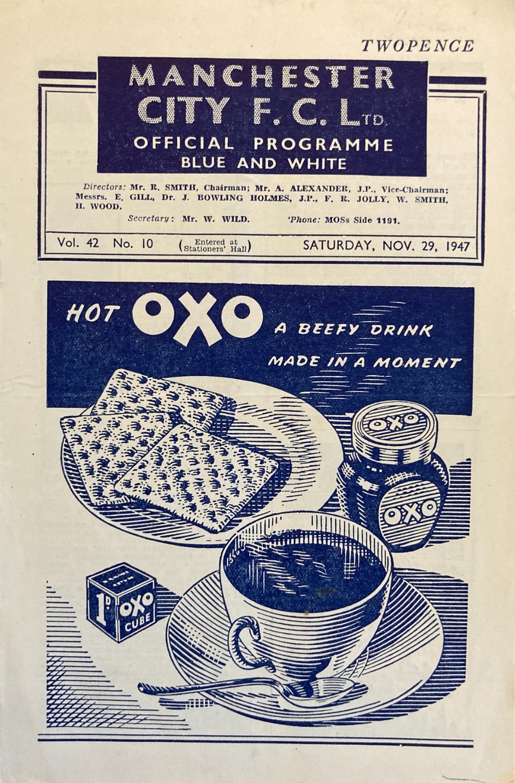 Manchester City v Liverpool Div 1 1947/48 for sale on Ebay