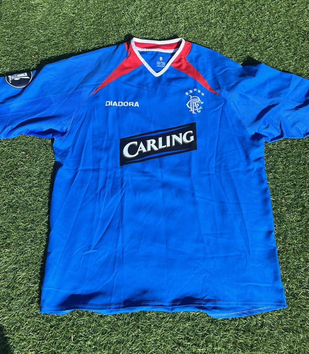 Rangers Fc Match Worn UEFA Cup 2004 Shirt Burke Large for sale on Ebay