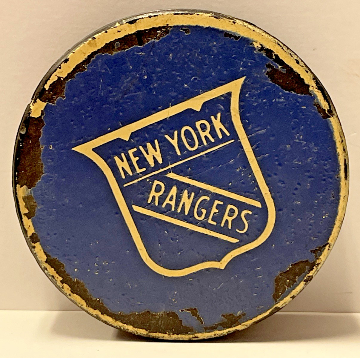 Vintage New York Rangers Hockey Puck Blue for sale on Ebay