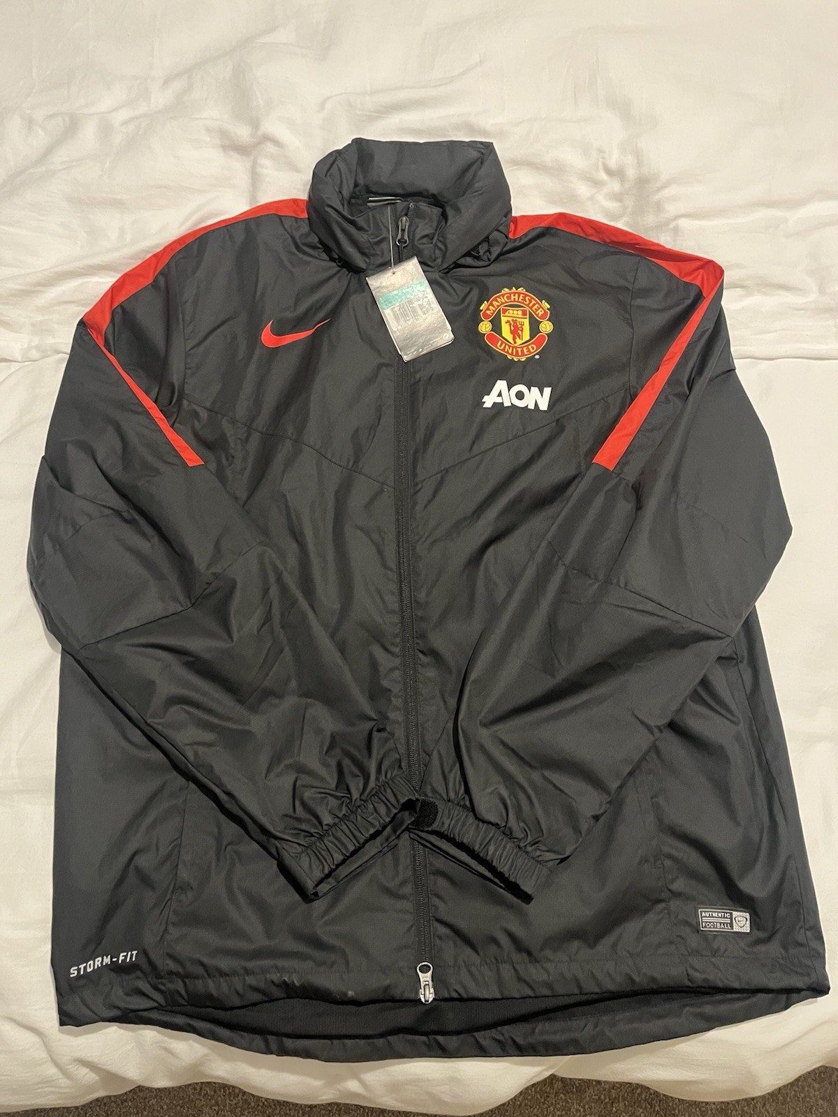 Manchester United Rain Jacket Black XL BNWT for sale on Ebay