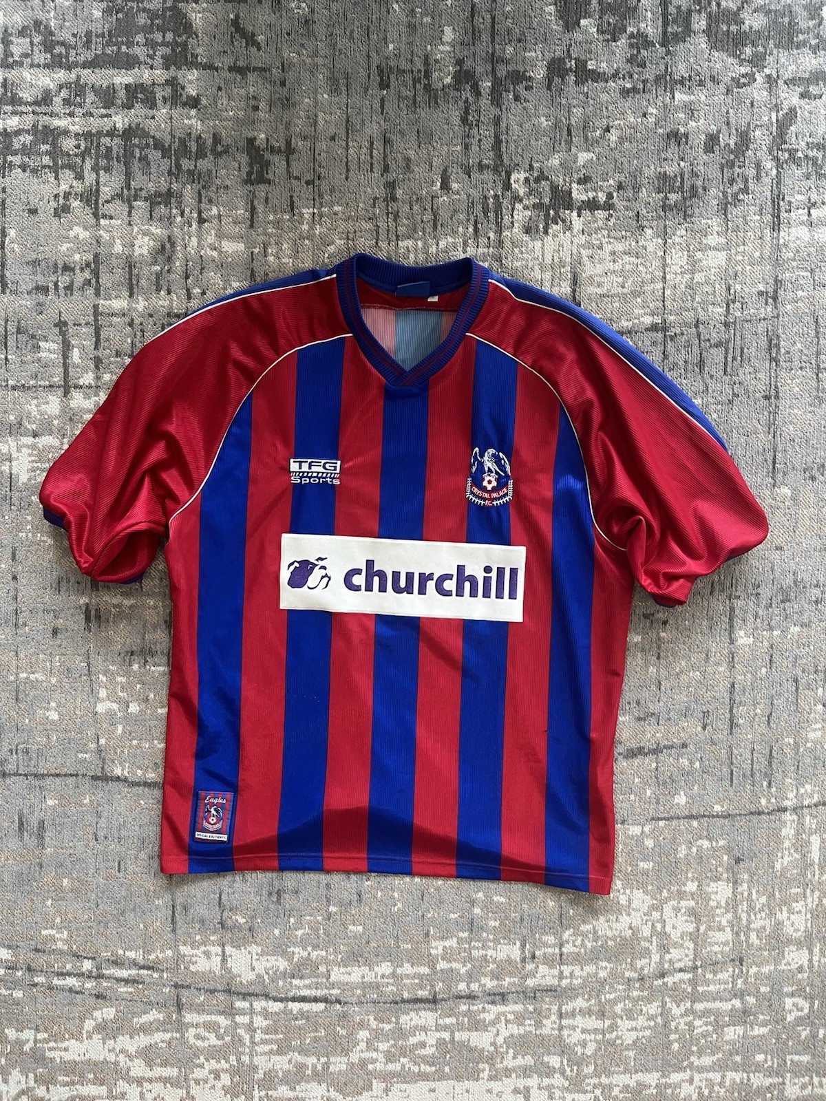 Crystal Palace 1999/2000/2001 Home Football Shirt Jersey TFG Sports Men's Size L for sale on Ebay