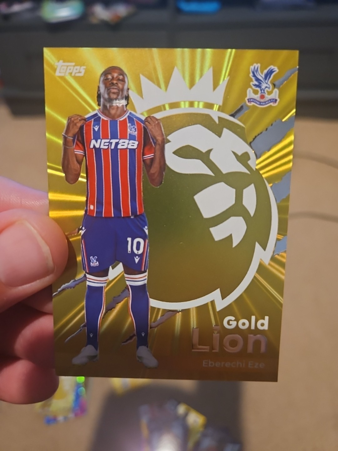 Eberechi Eze Gold Lion Parallel Card Topps Premier League 25/26 Crystal Palace for sale on Ebay