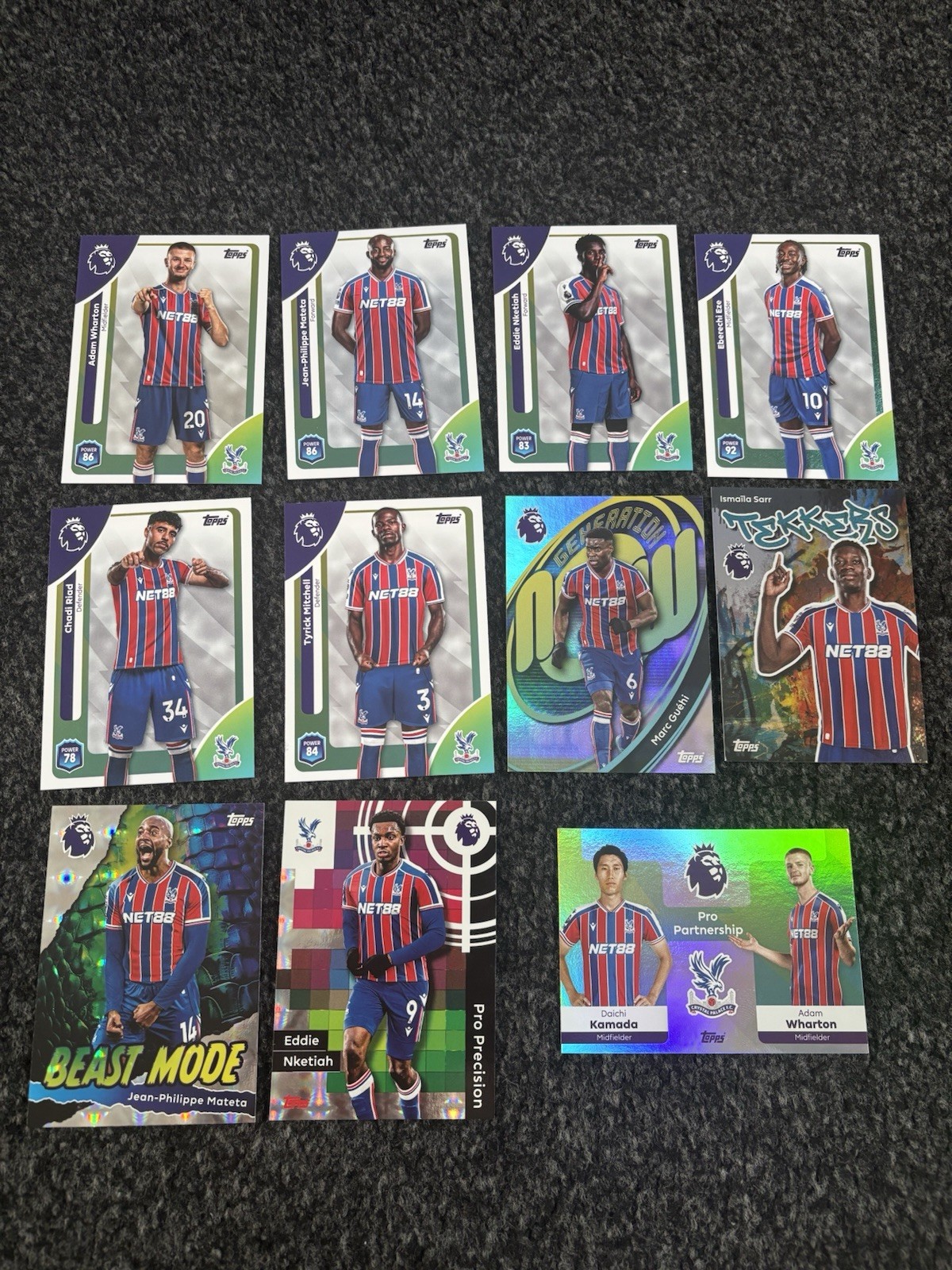 2026 Topps Premier League Crystal Palace 11 Card Bundle No Duplicates for sale on Ebay