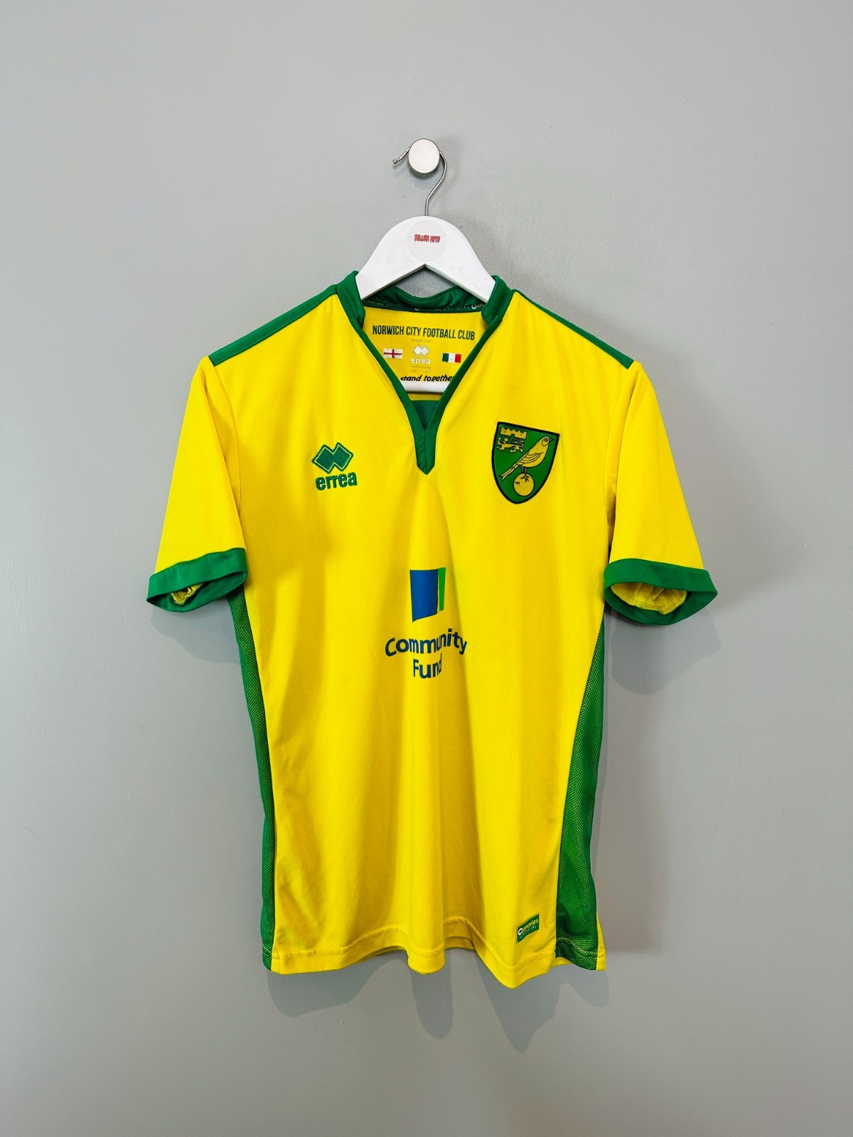 NORWICH CITY 2016/17 HOME SHIRT  (M)  ERREA ORIGINAL VINTAGE FOOTBALL SHIRT for sale on Ebay