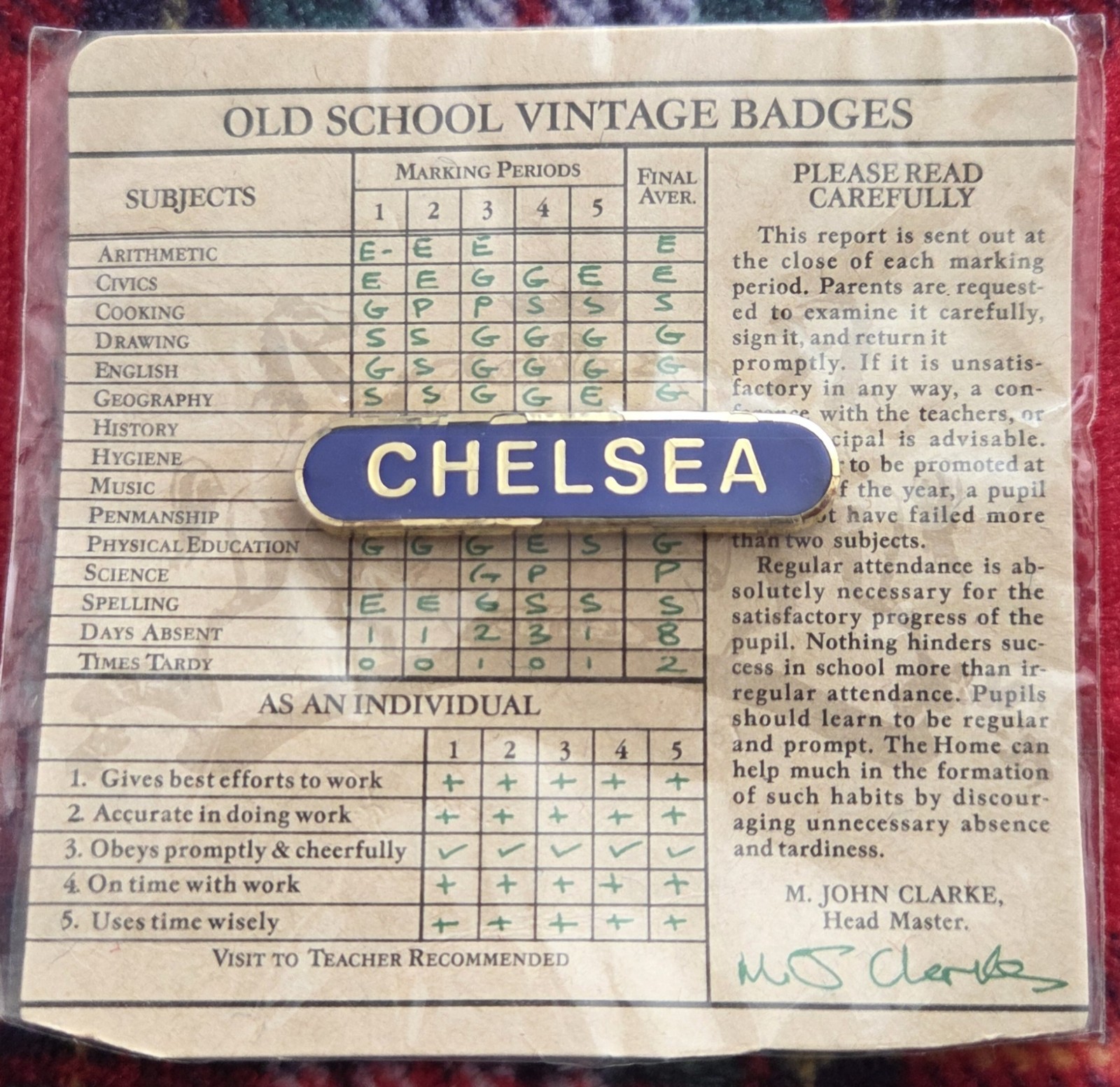 Chelsea FC Badge -  CHELSEA BAR BADGE - OLD SCHOOL VINTAGE BADGES for sale on Ebay