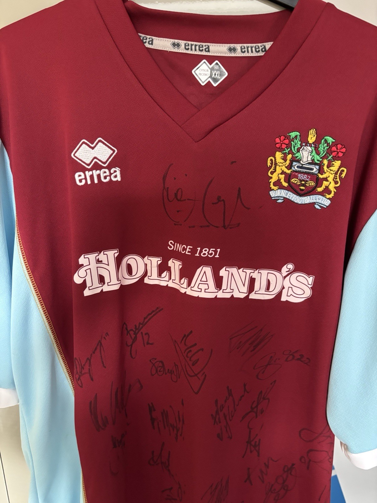 2008/9 Signed Burnley Shirt, Over 20 Signatures From The Team That Won Promotion for sale on Ebay